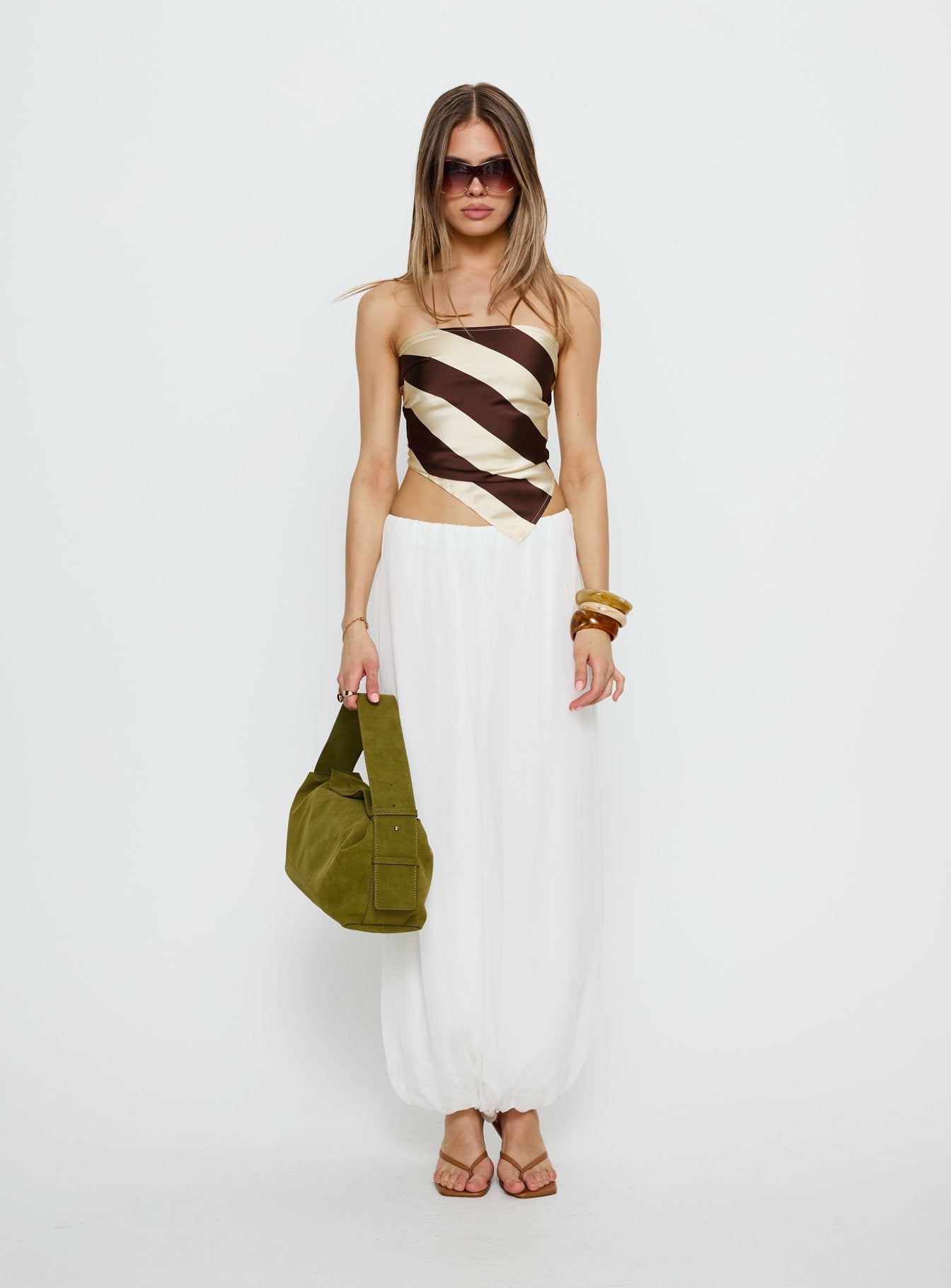 Mirosa Balloon Leg Pants White - Image 7