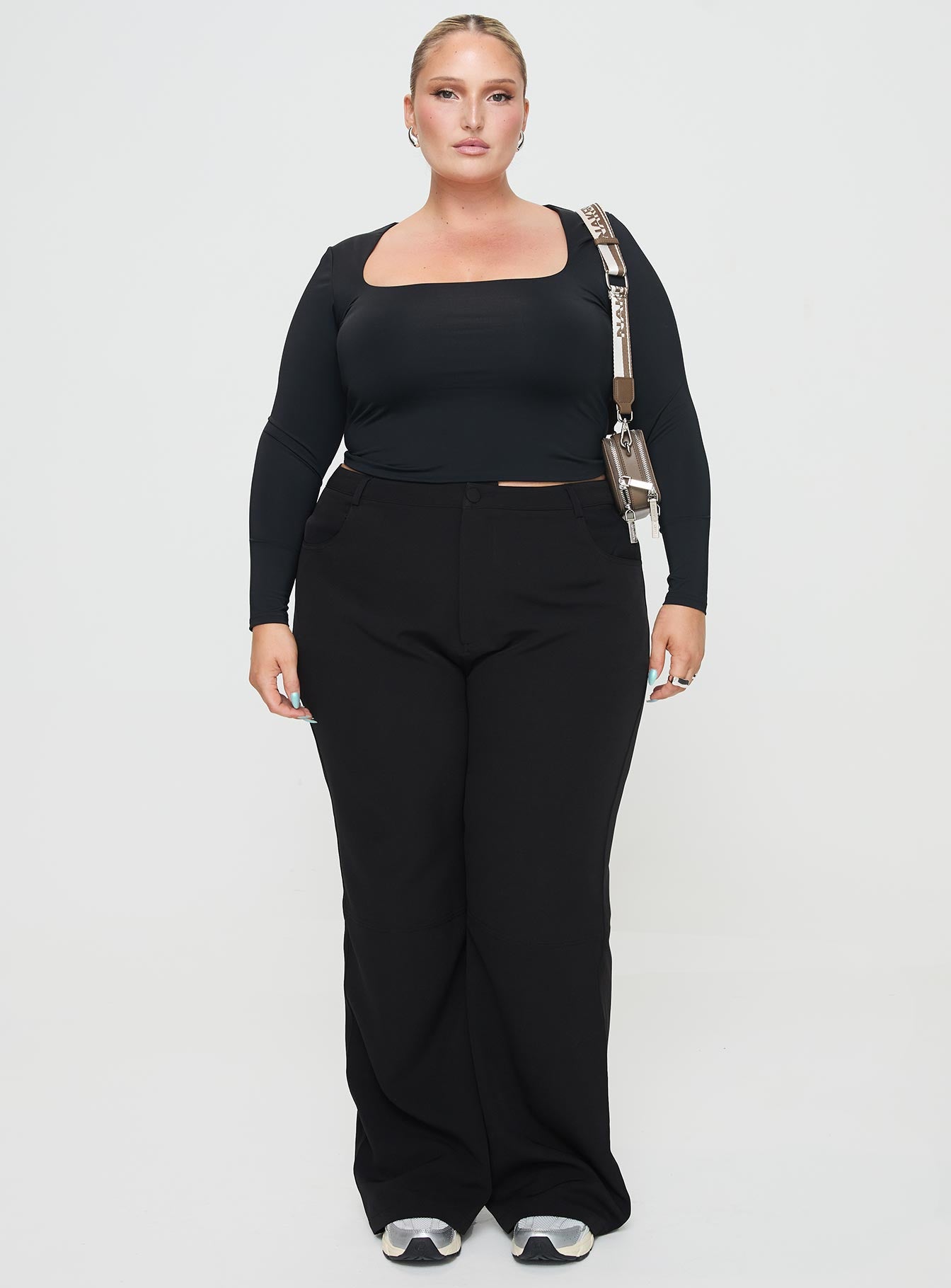 Back In Time Long Sleeve Top Black Curve - Image 7