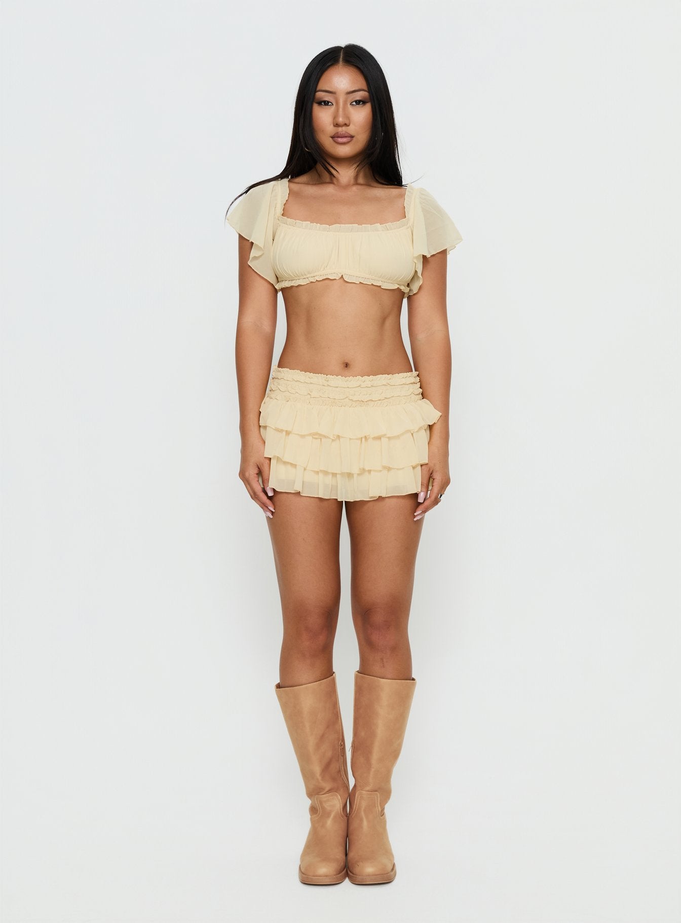 Iluminada Frill Skort Yellow - Image 7