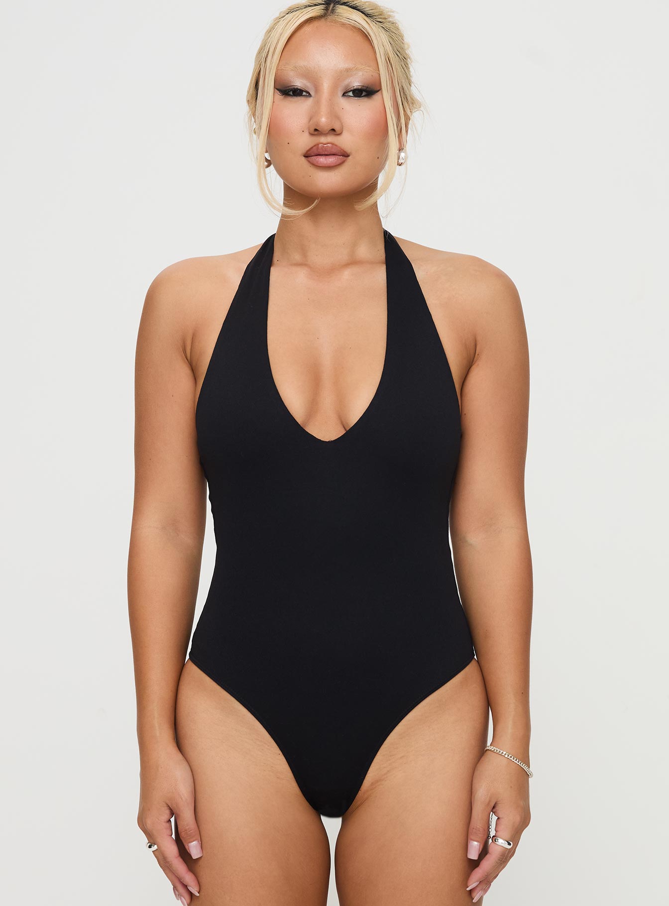 Someone New Halter Bodysuit Black Tall - Image 7