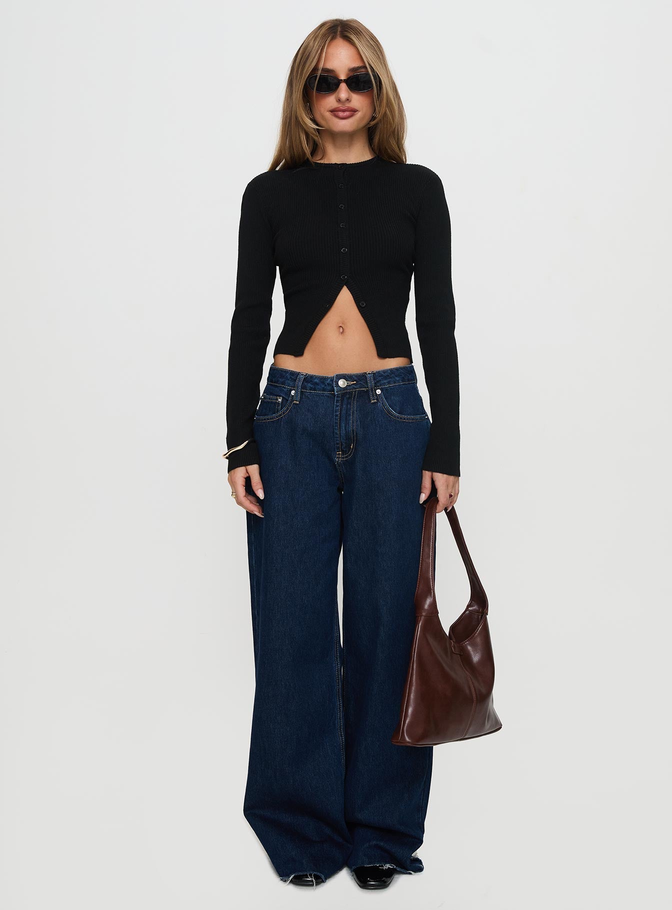 Suzu Long Sleeve Knit Top Black - Image 7