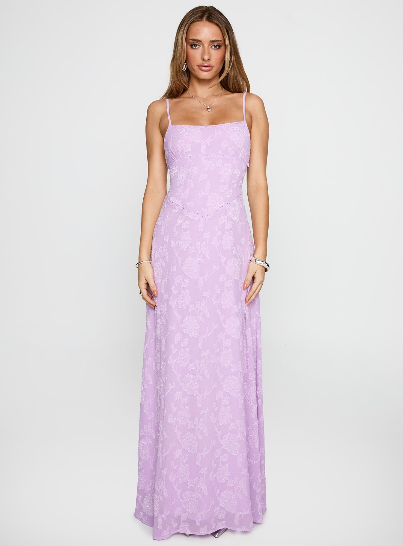 South Of France Maxi Dress Lilac - Image 7