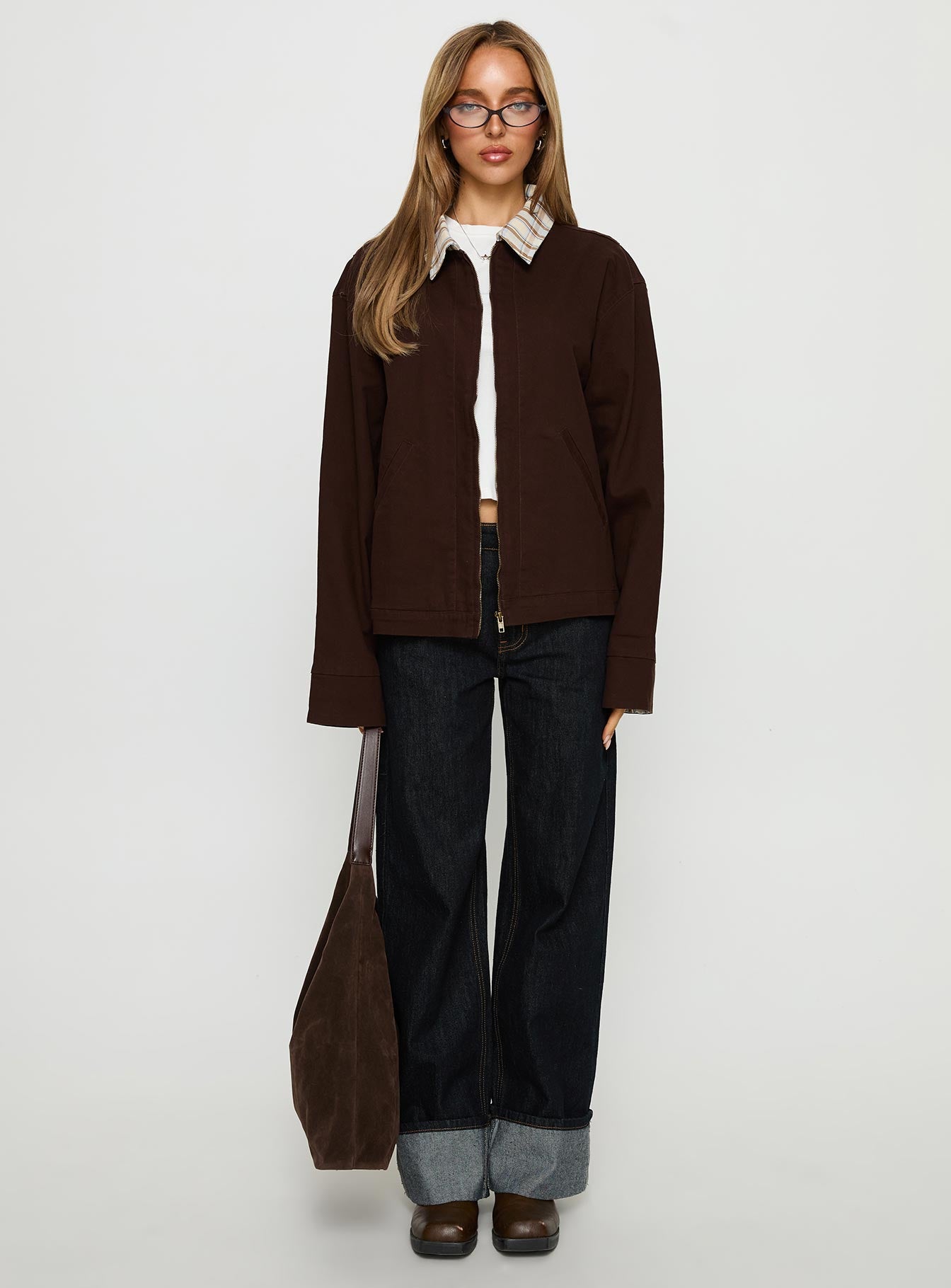 Soraia Workwear Jacket Brown - Image 7