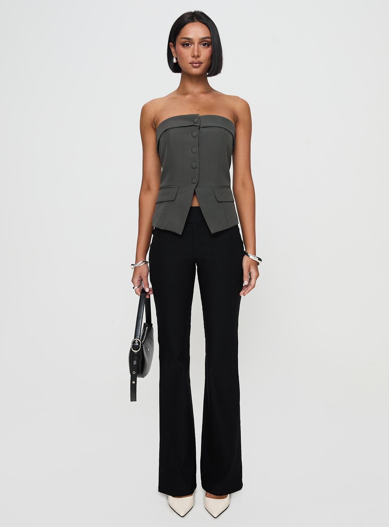 Change It Up Strapless Top Grey - Image 7