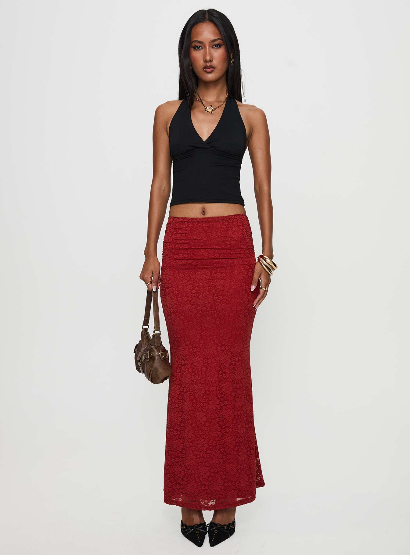 Silene Maxi Skirt Red - Image 7