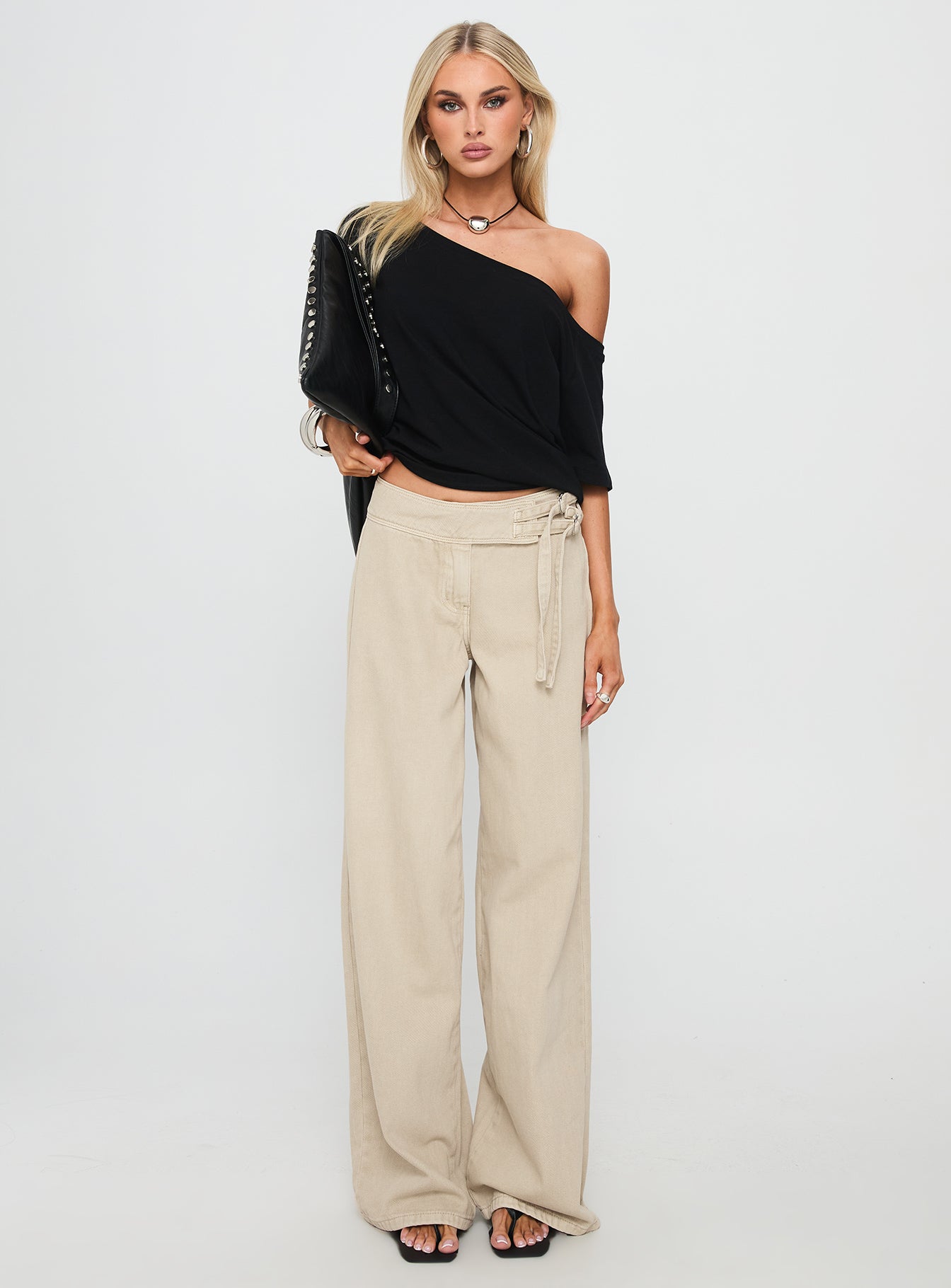 Boxie Mid Rise Wide Leg Jeans Washed Green - Image 7
