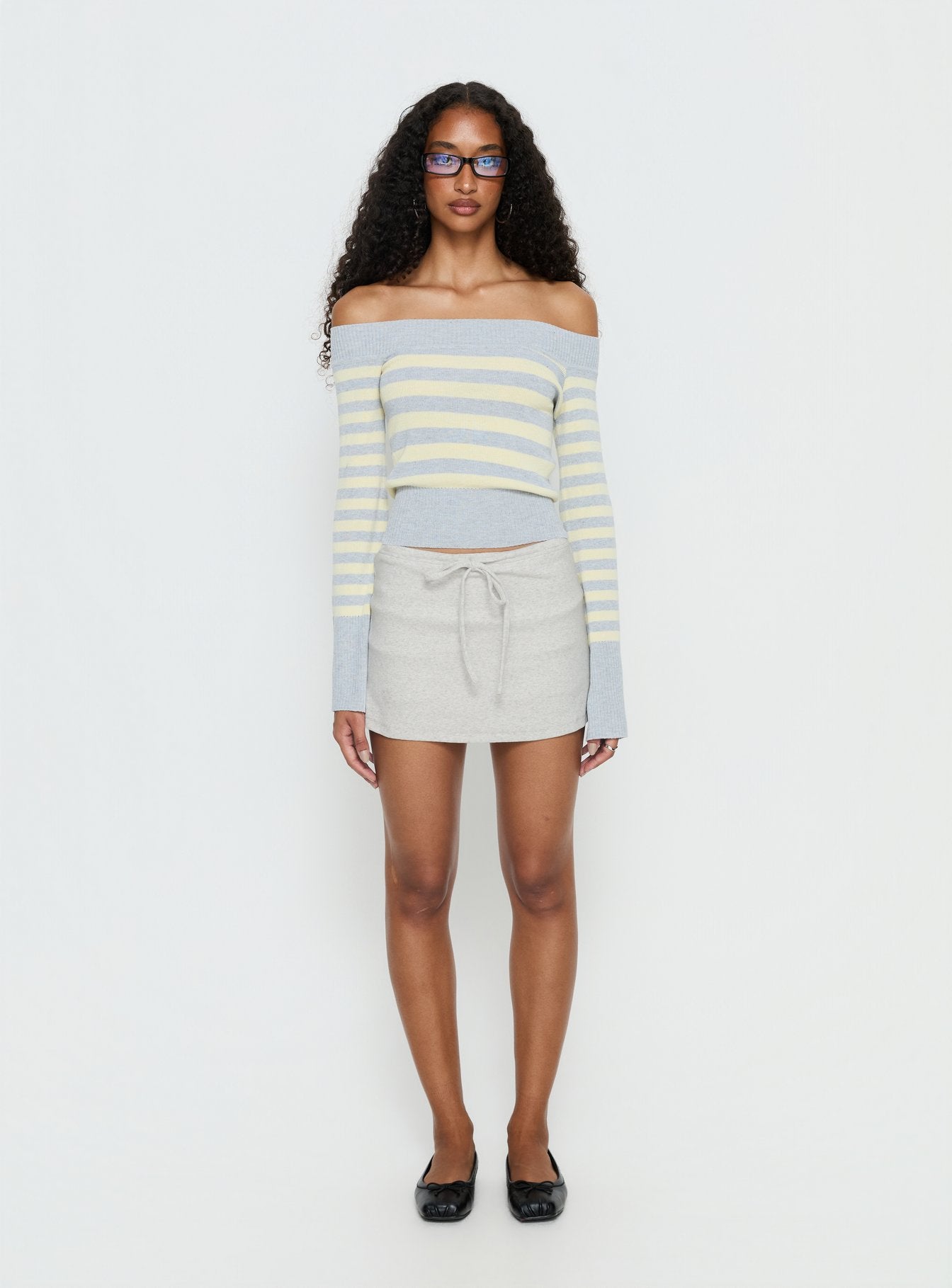 Baseline Rib Skort Grey Marle - Image 7