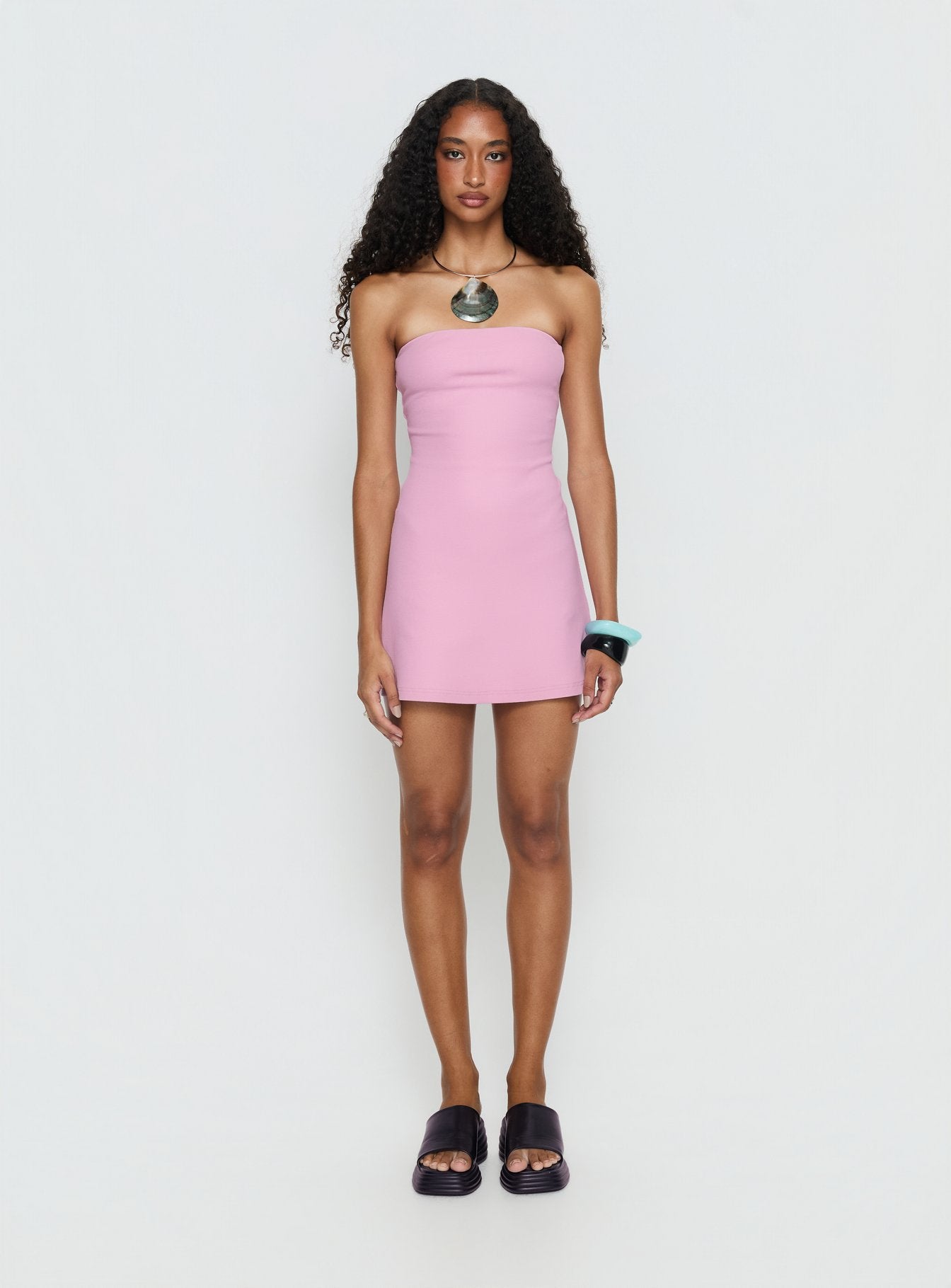 Baseline Strapless Mini Dress Pink - Image 6