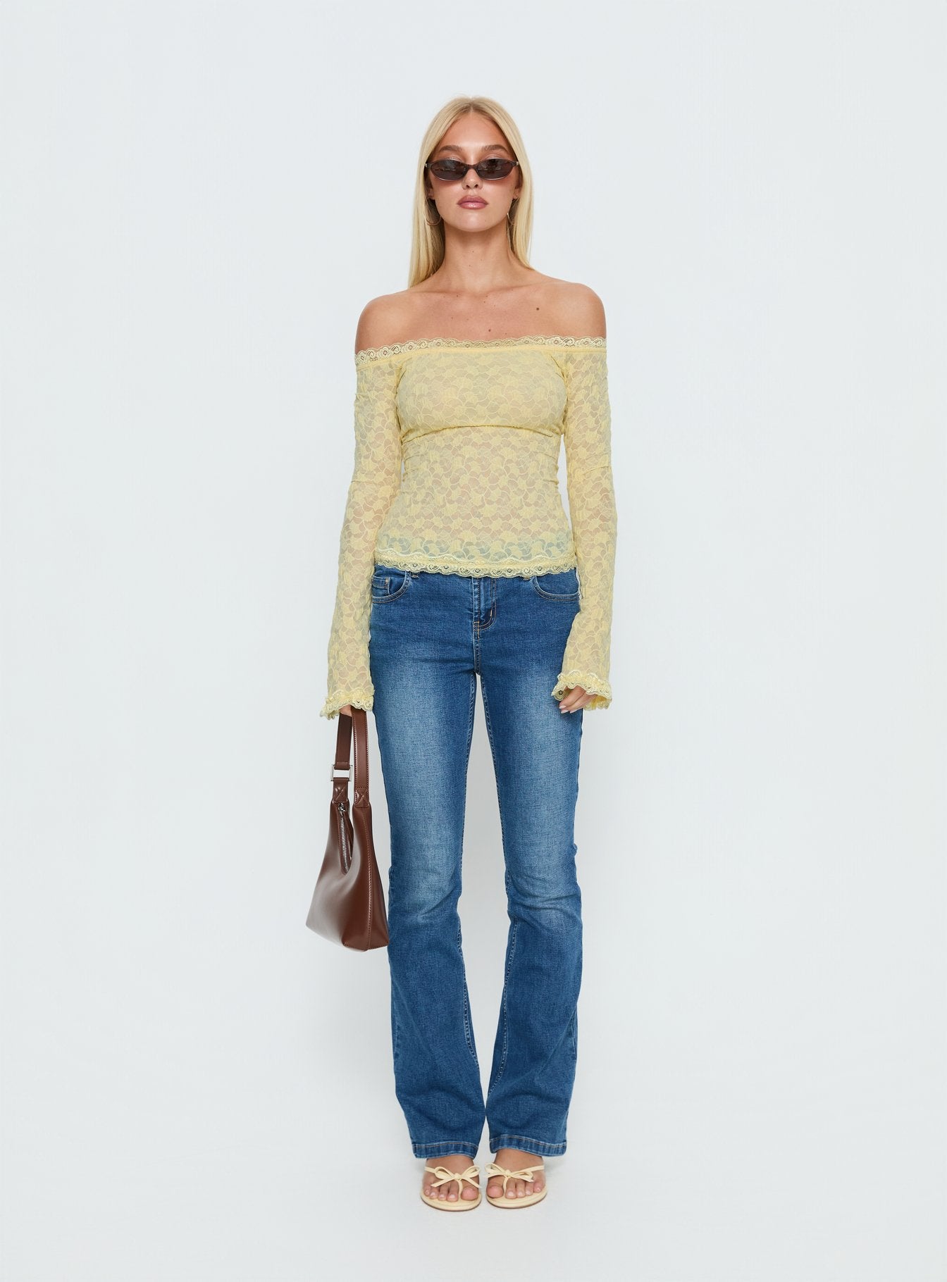 Mochapella Off The Shoulder Top Lemon - Image 6