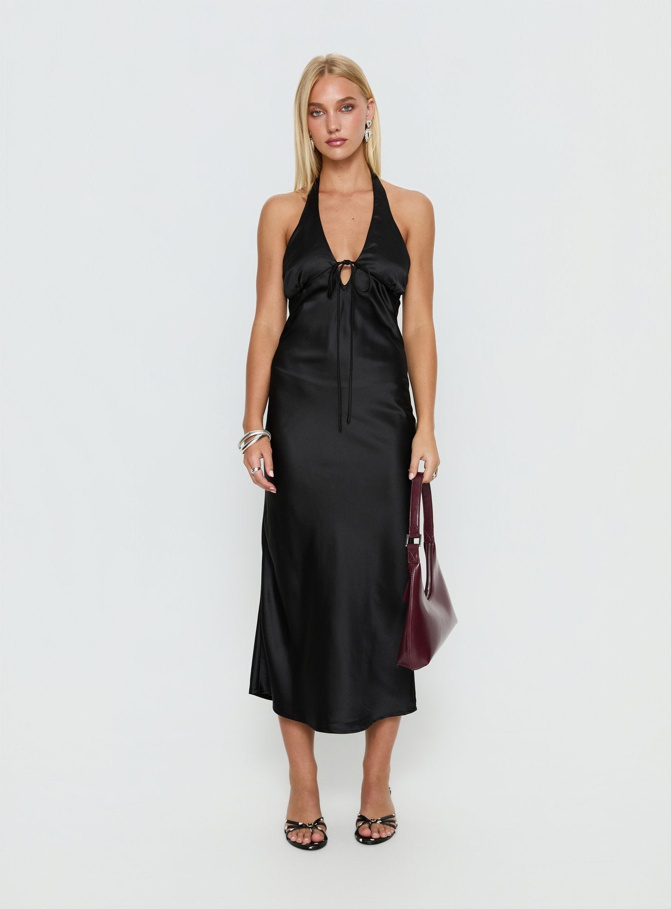 Jessamyn Halter Maxi Dress Black - Image 6