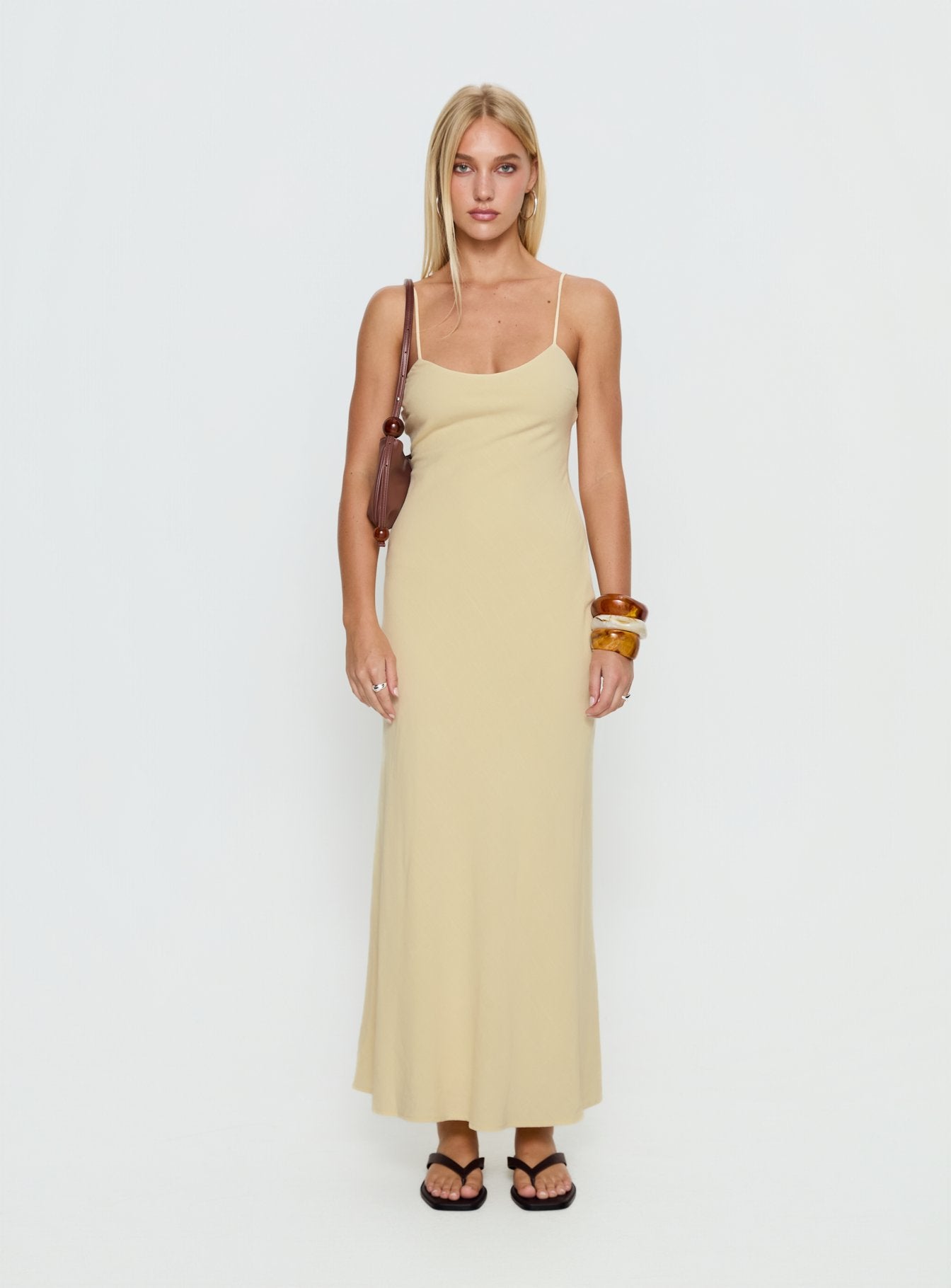 Montie Scoop Maxi Dress Lemon - Image 6
