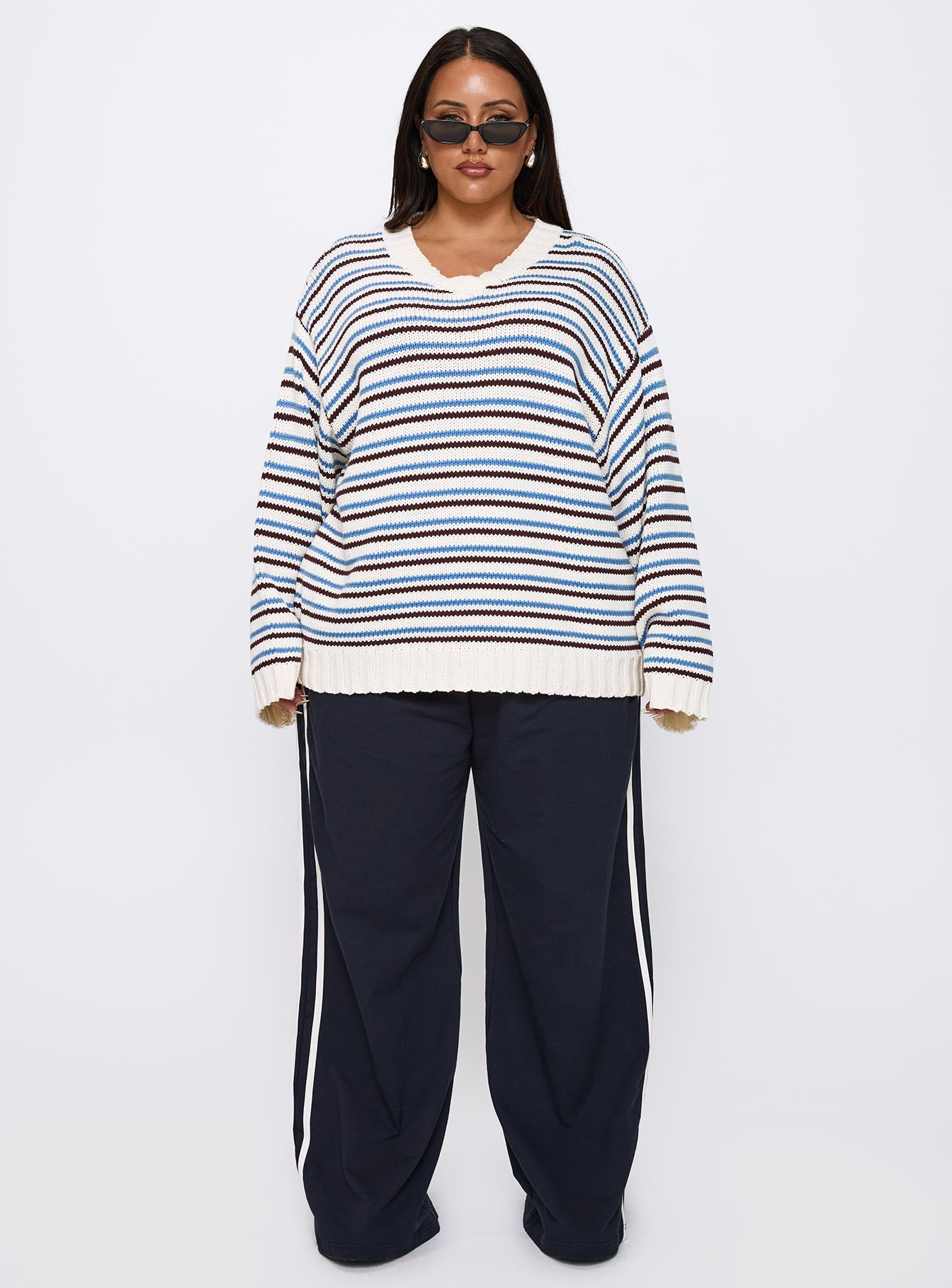 Karolyn Sweater Blue Stripe Curve - Image 7