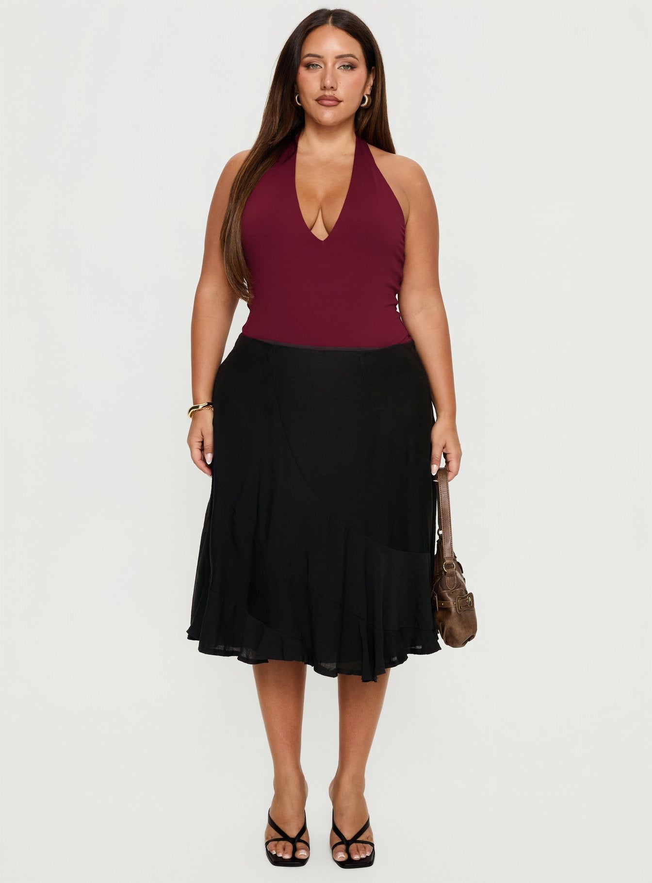 With Kindness Midi Skirt Black Curve - Image 7