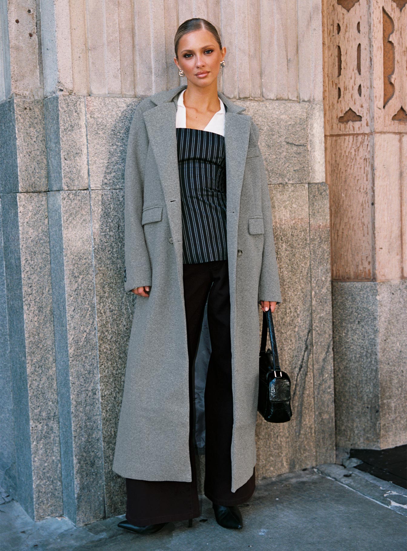 Lovergirl Longline Coat Grey - Image 9