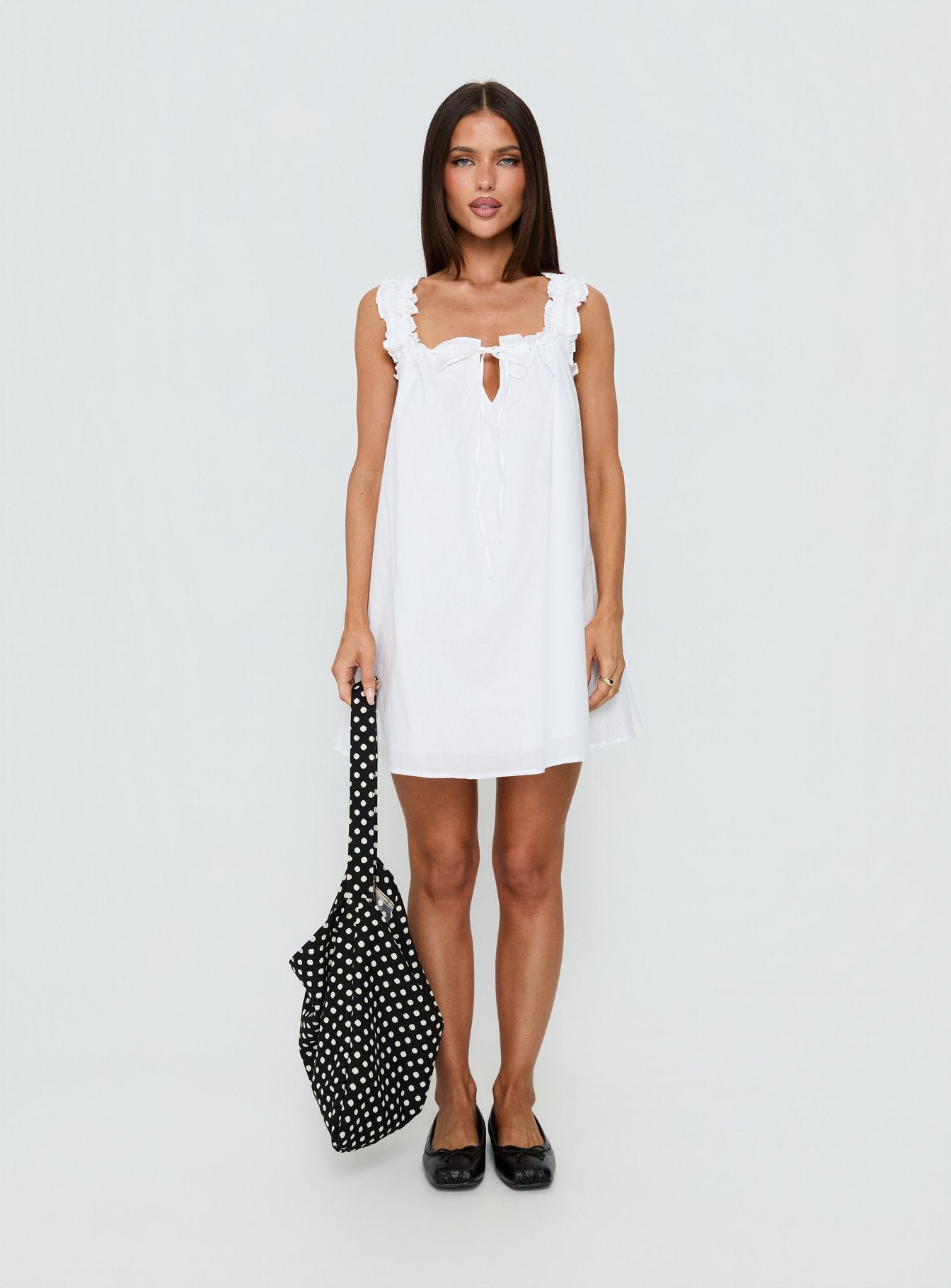 Swing Mini Dress White Petite - Image 8