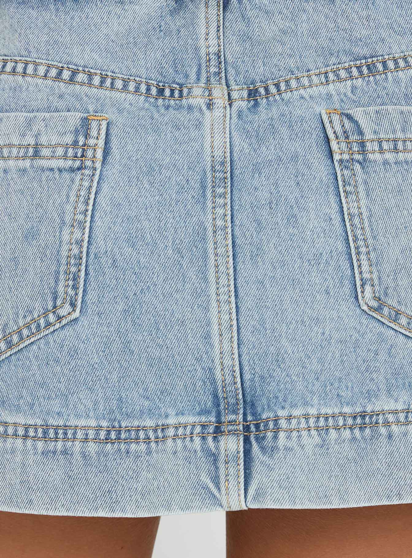 Stefenie Denim Skort Light Blue Wash - Image 8