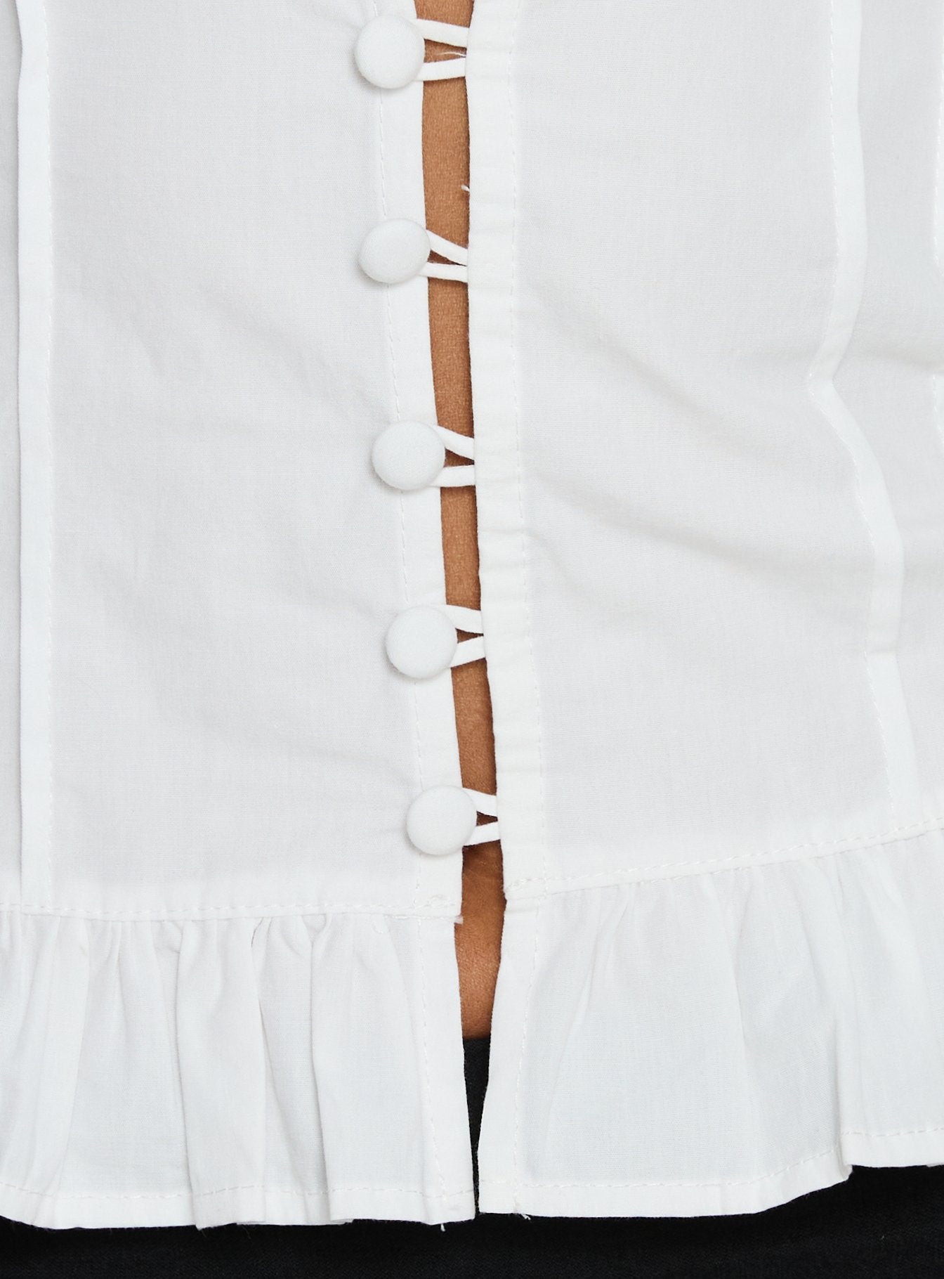 Yamila Keyhole Blouse Top White - Image 8