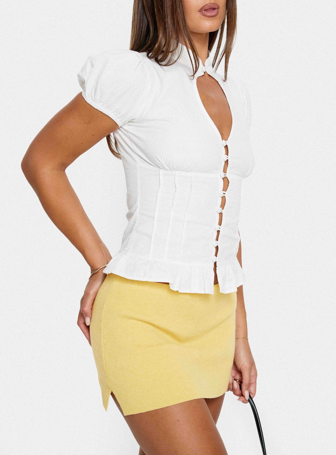 Sparky Mid Rise Skort Lemon Yellow - Image 8