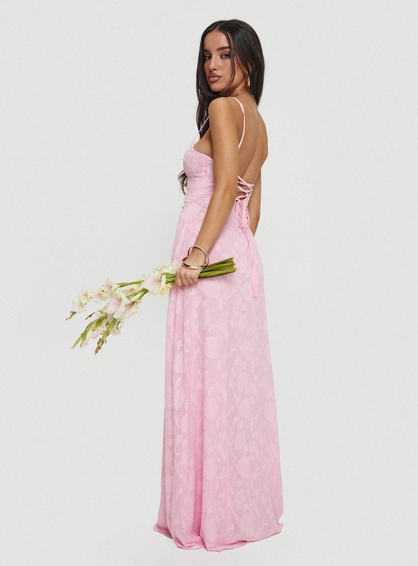 South Of France Maxi Dress Pink Petite - Image 8