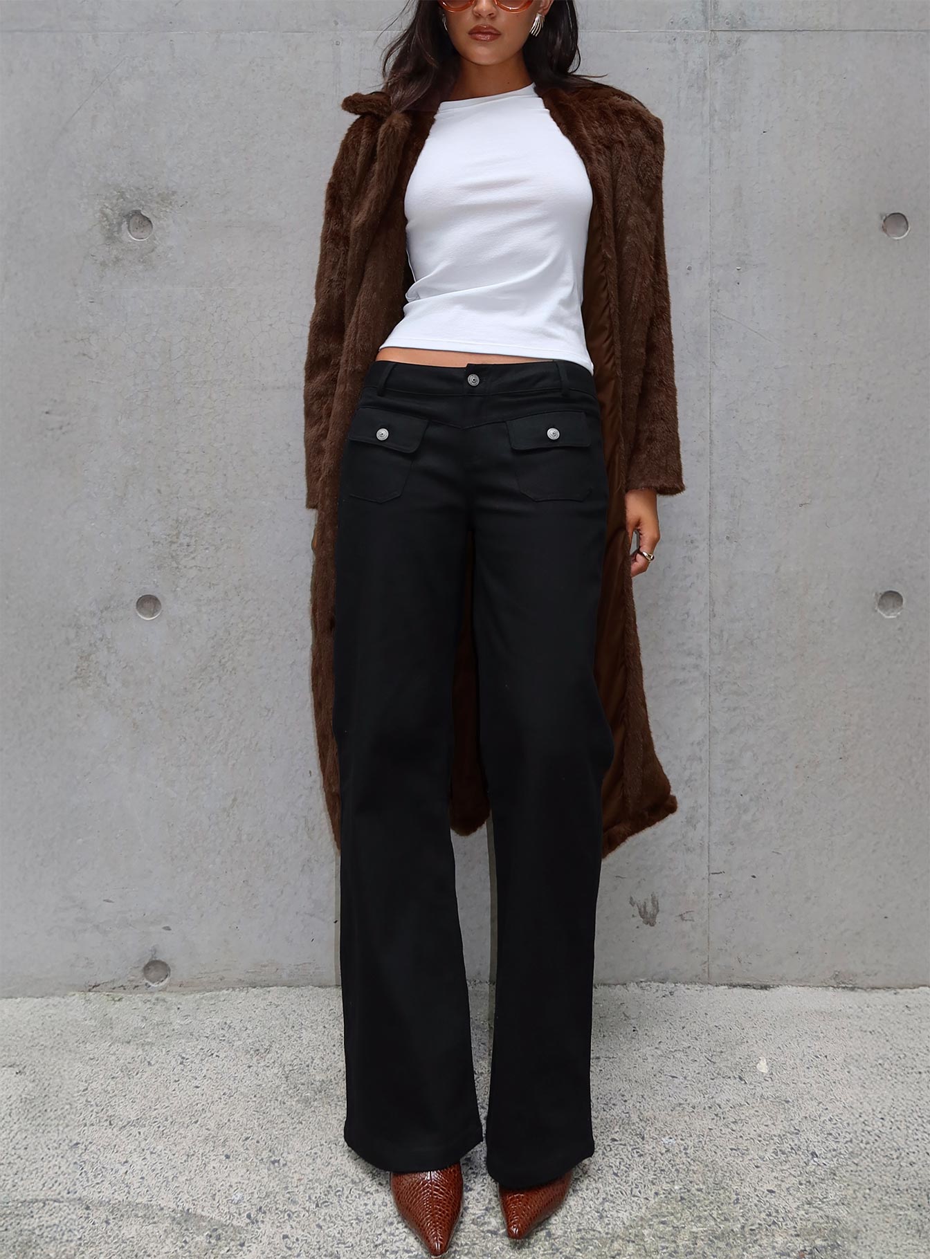 Benicale Low Rise Cargo Pants Black - Image 9