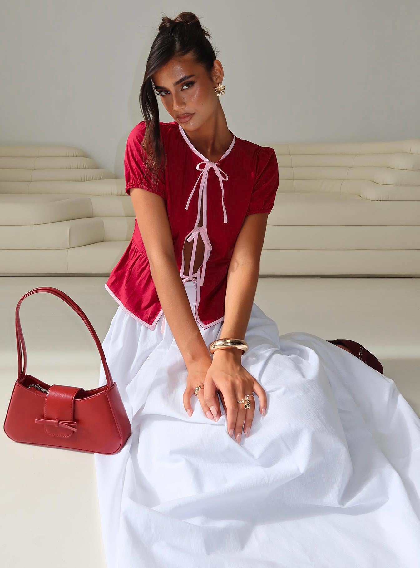 Valerio Maxi Skirt White - Image 9