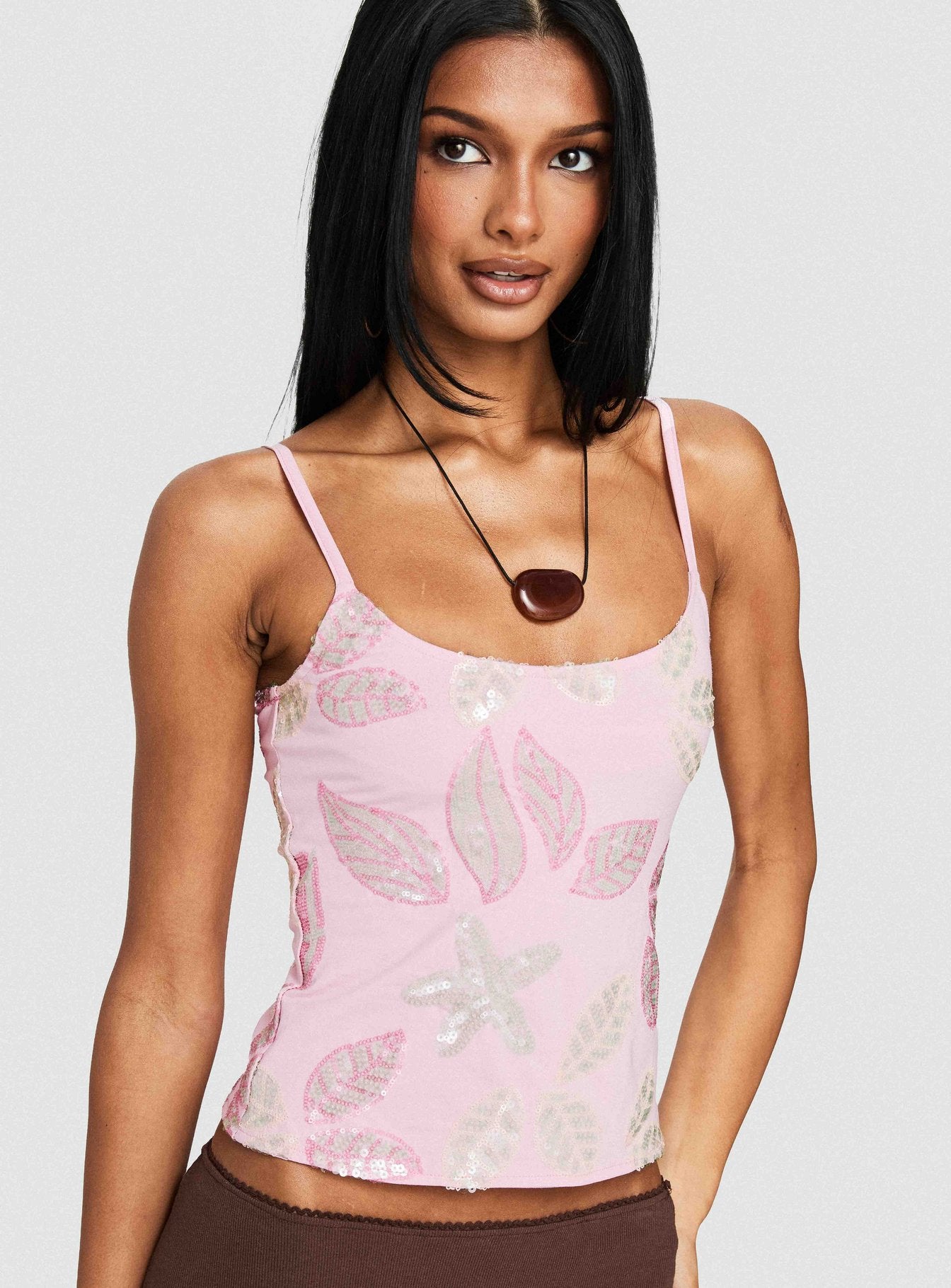 Lunavia Sequin Cami Top Pink - Image 8
