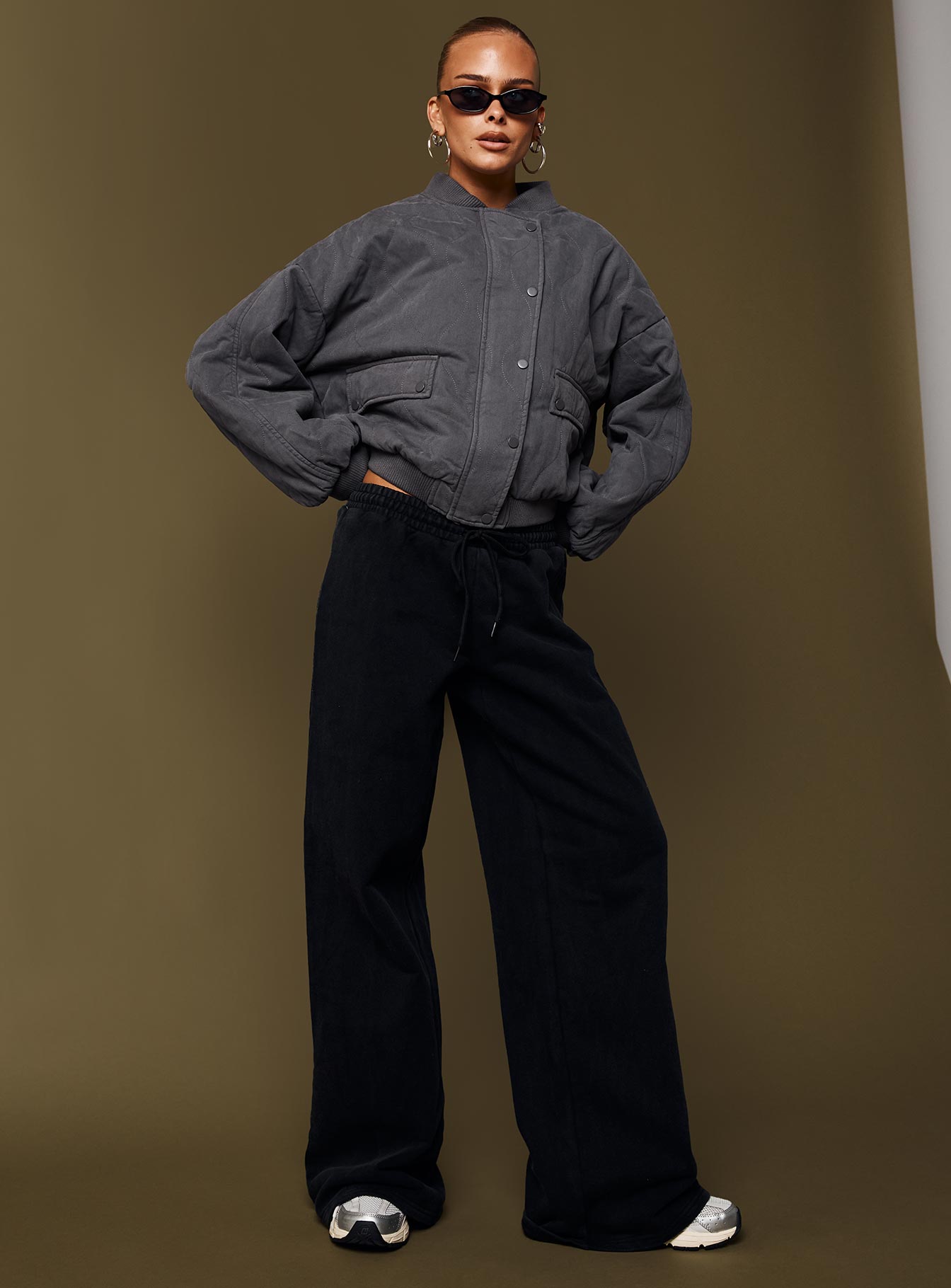 Stick Season Quilted Jacket Grey - Image 9