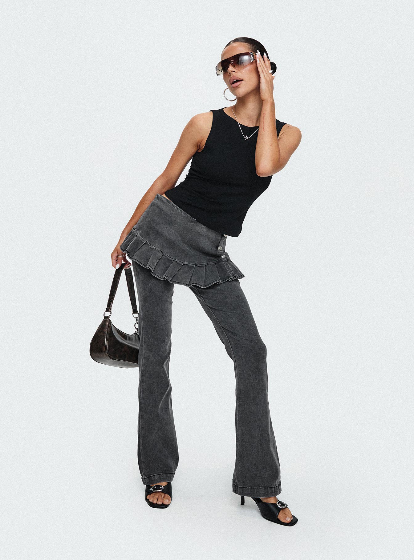 Jordynne Layered Pant Washed Black - Image 8