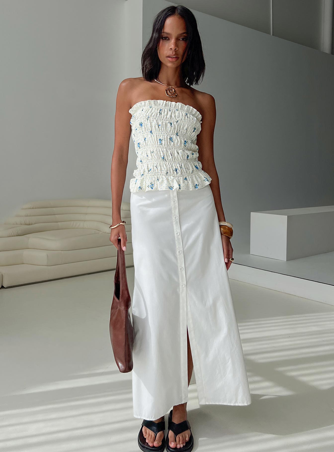 Jasmira Maxi Skirt White - Image 8