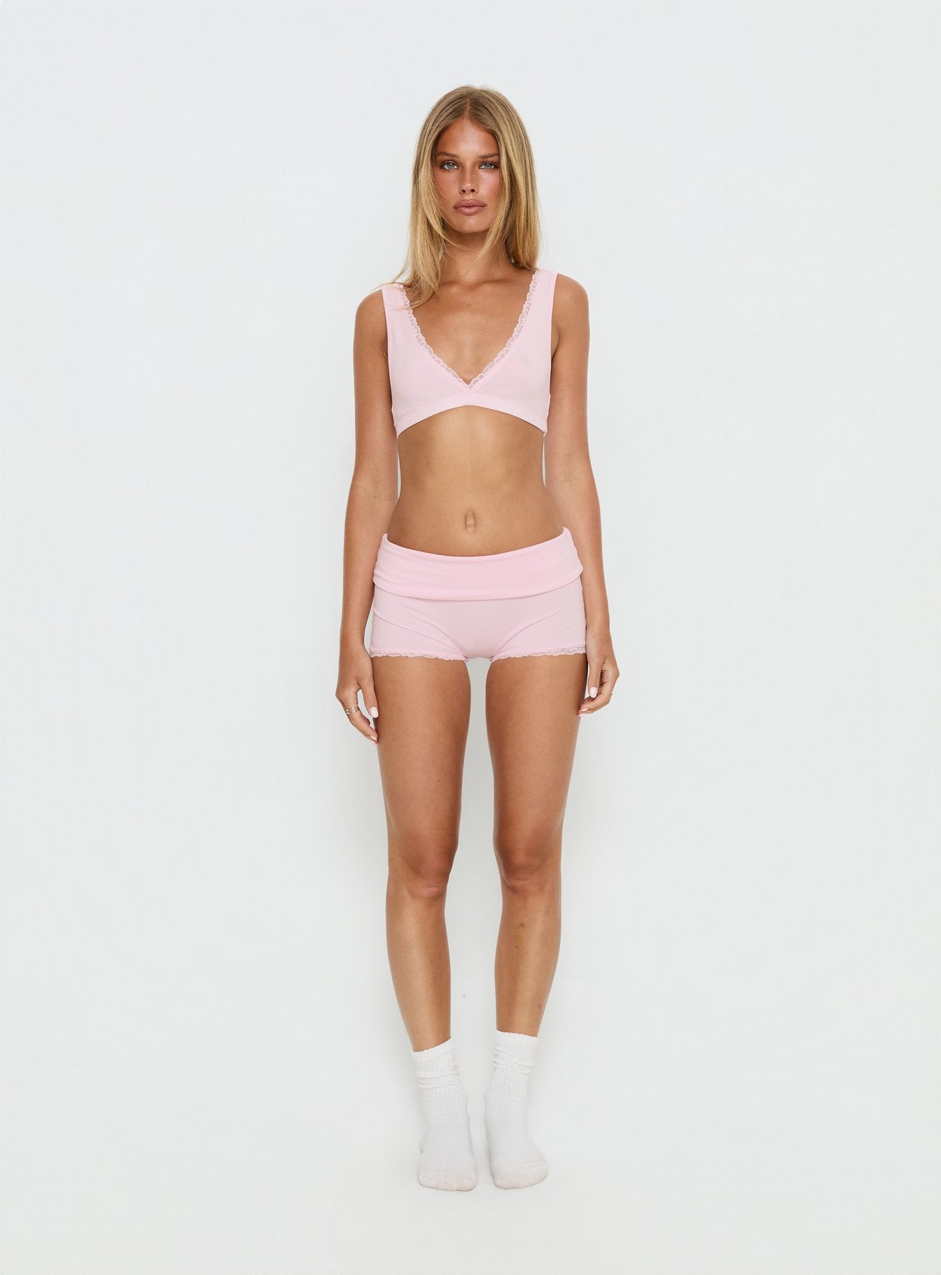 Flissie Plunge Lace Bralette Pink - Image 8