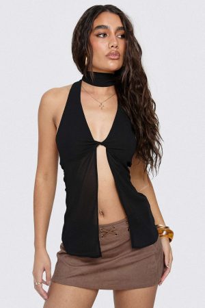 Jordayna Stud Mini Skirt Brown