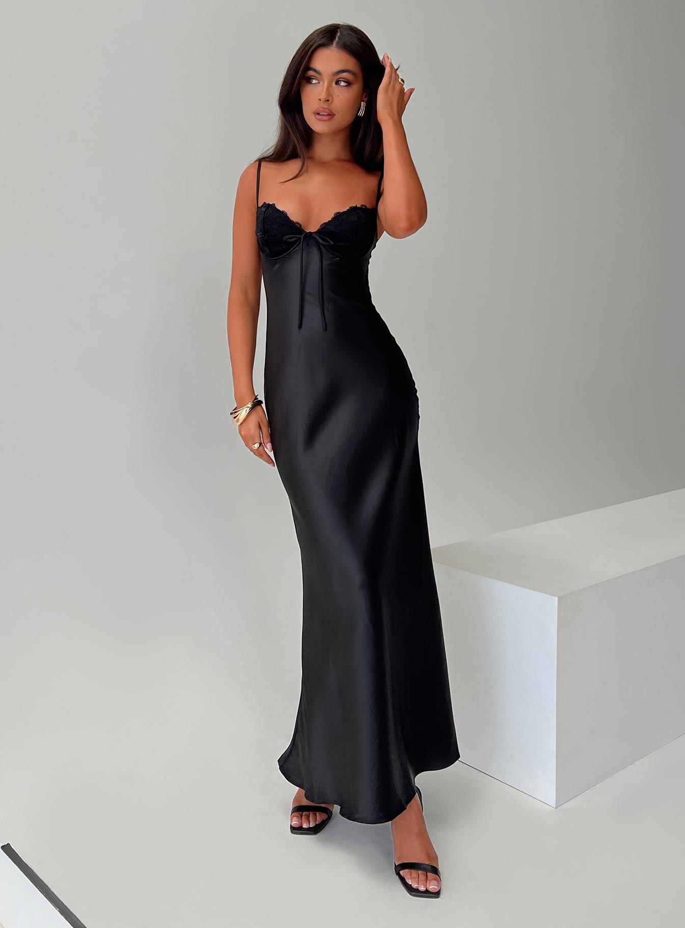 Fadyen Bias Cut Maxi Dress Black - Image 9
