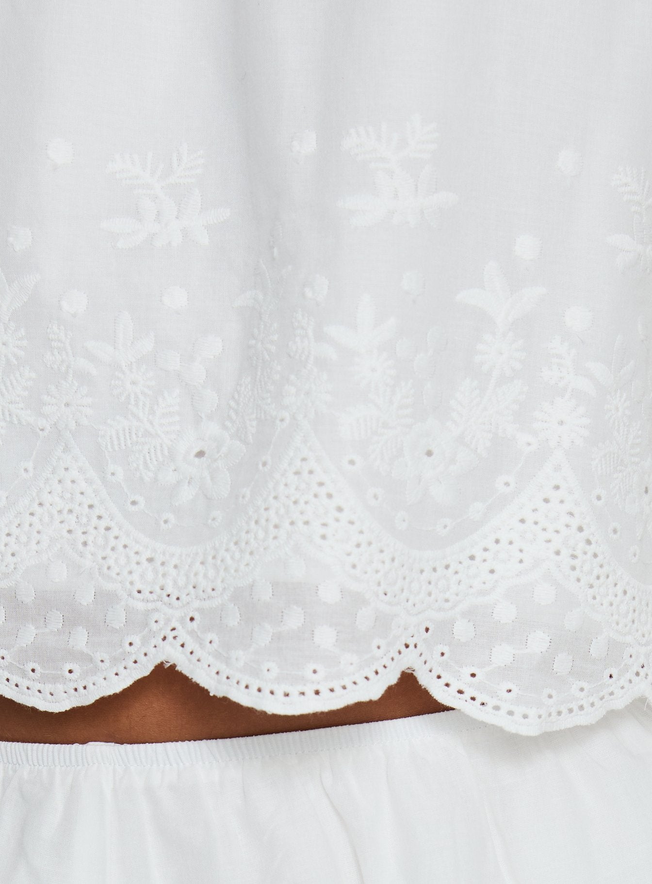 Madison Avenue Embroidered Detail Top White - Image 8