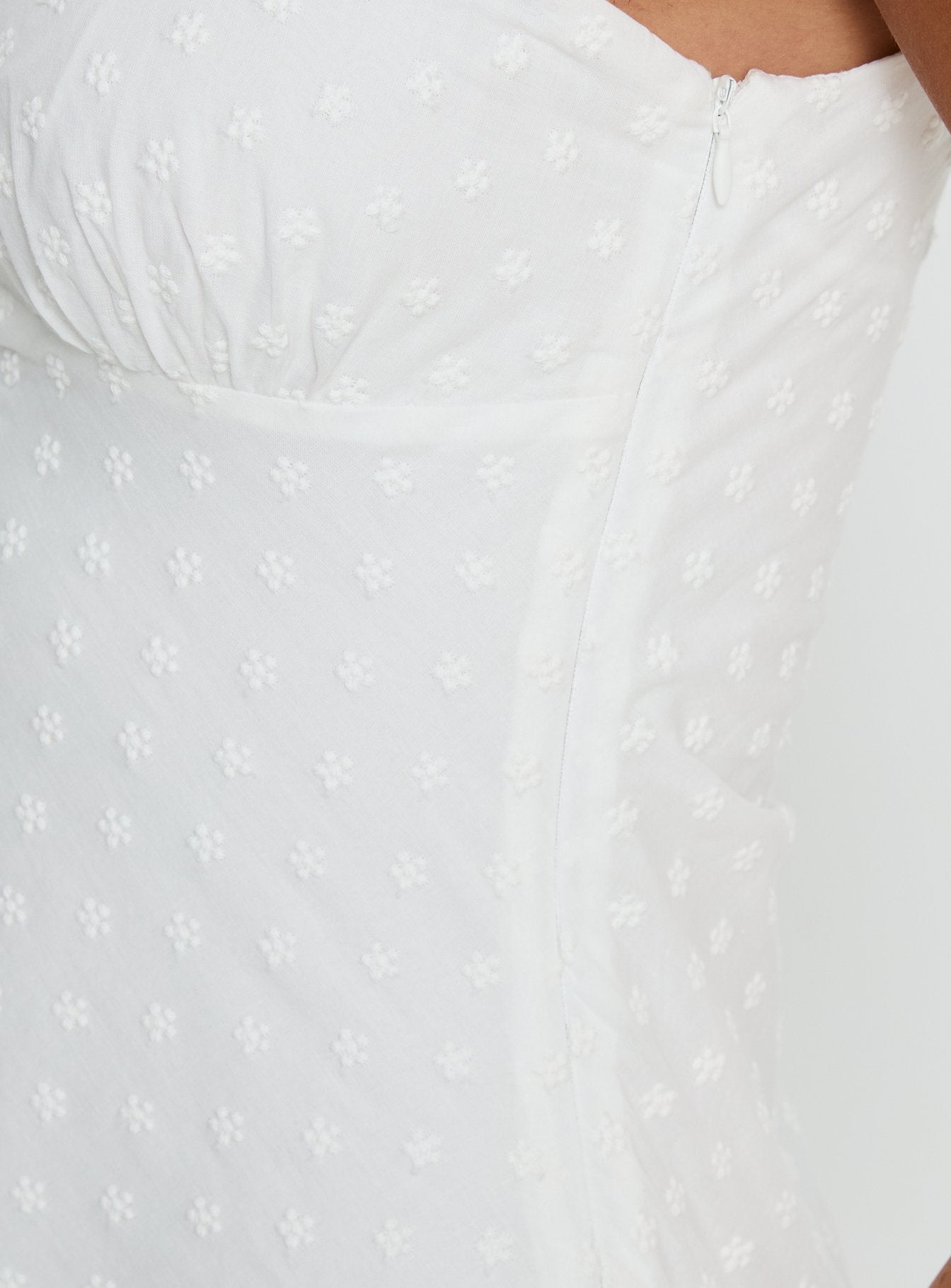 Thinking Bout You Lace Trim Sleeveless Mini Dress White - Image 8