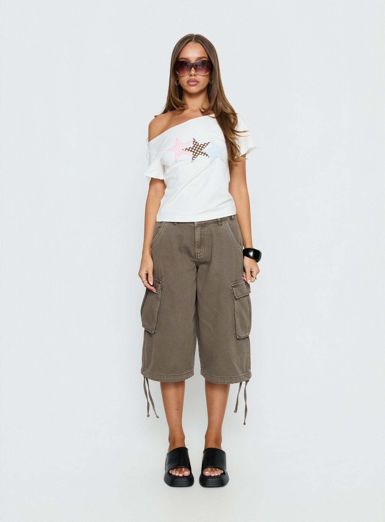 Starry Girl Loose Graphic Top White - Image 8