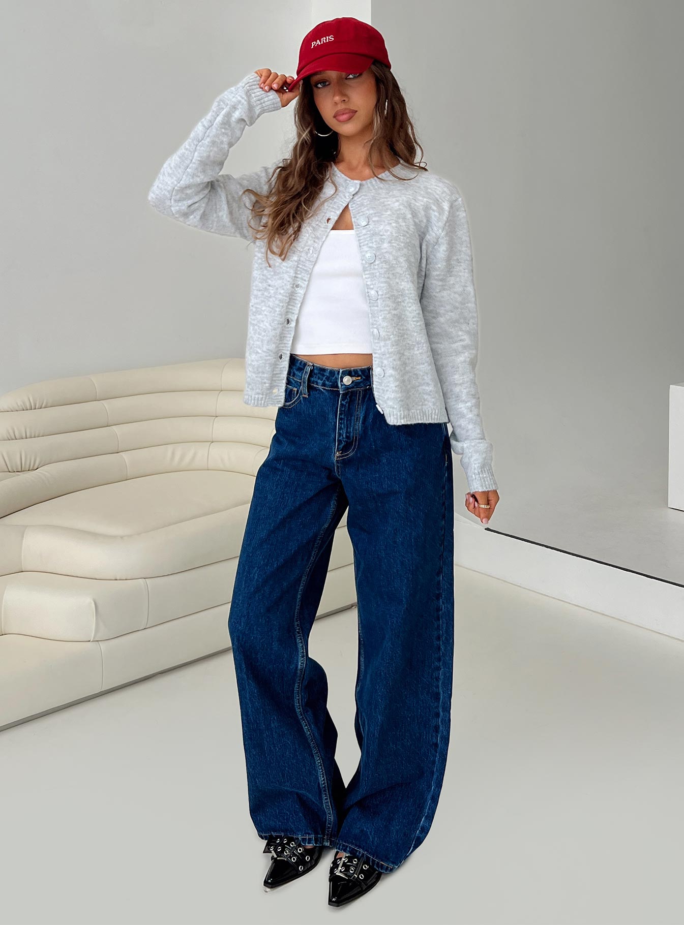 Denmark Cardigan Grey - Image 8
