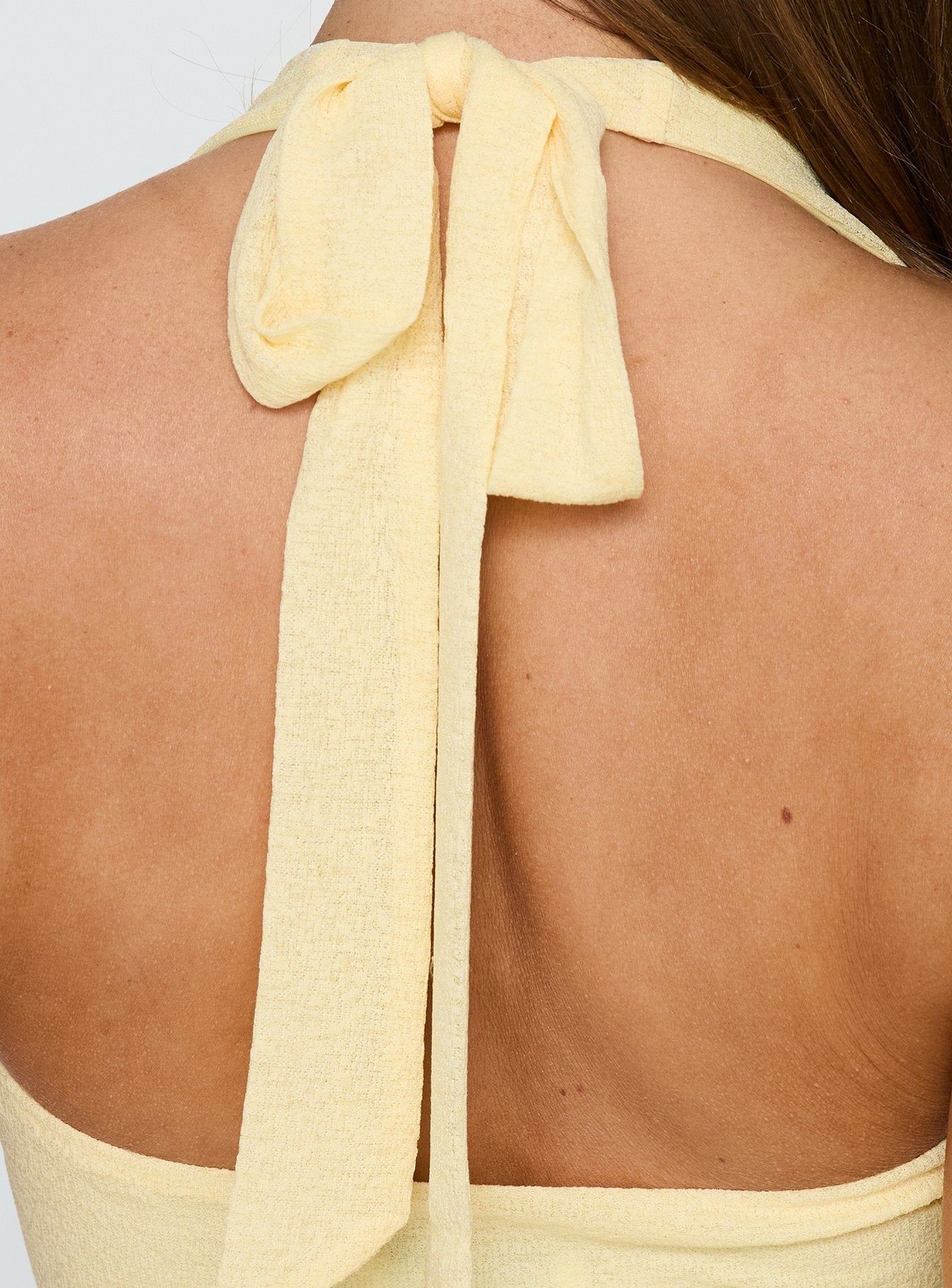 Amaleta Halter Ruched Mini Dress Butter - Image 7