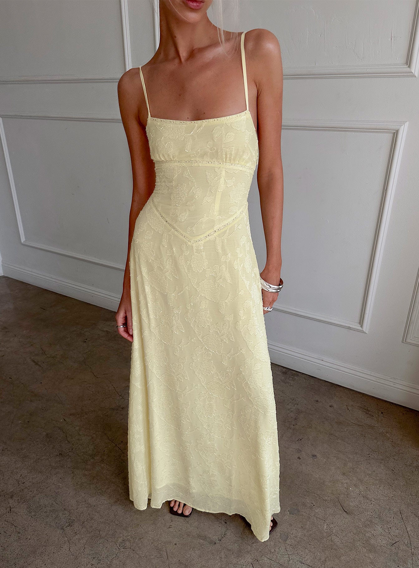 South Of France Maxi Dress Yellow - Image 16
