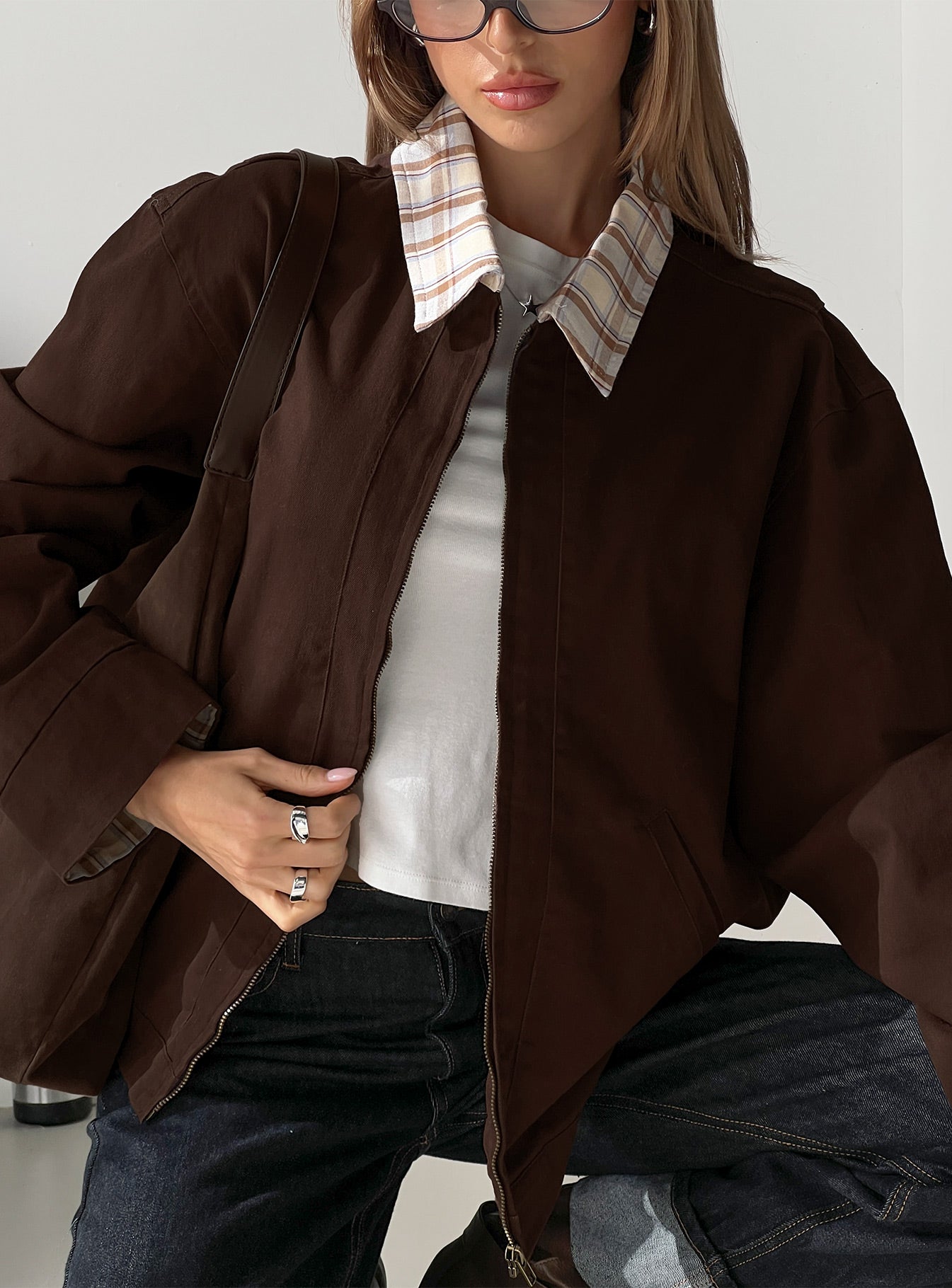 Soraia Workwear Jacket Brown - Image 8