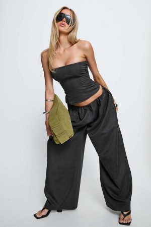 Odara Wide Leg Pants Black