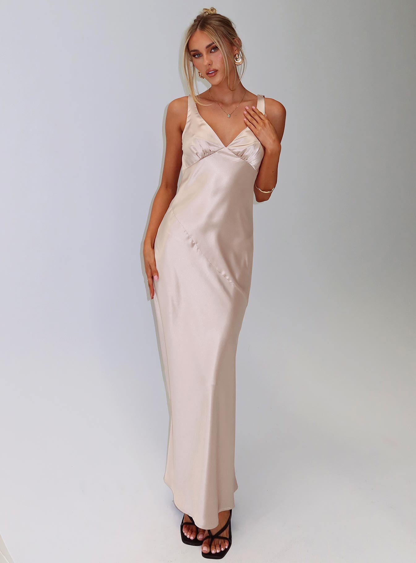 Northern Star Maxi Dress Champagne - Image 9