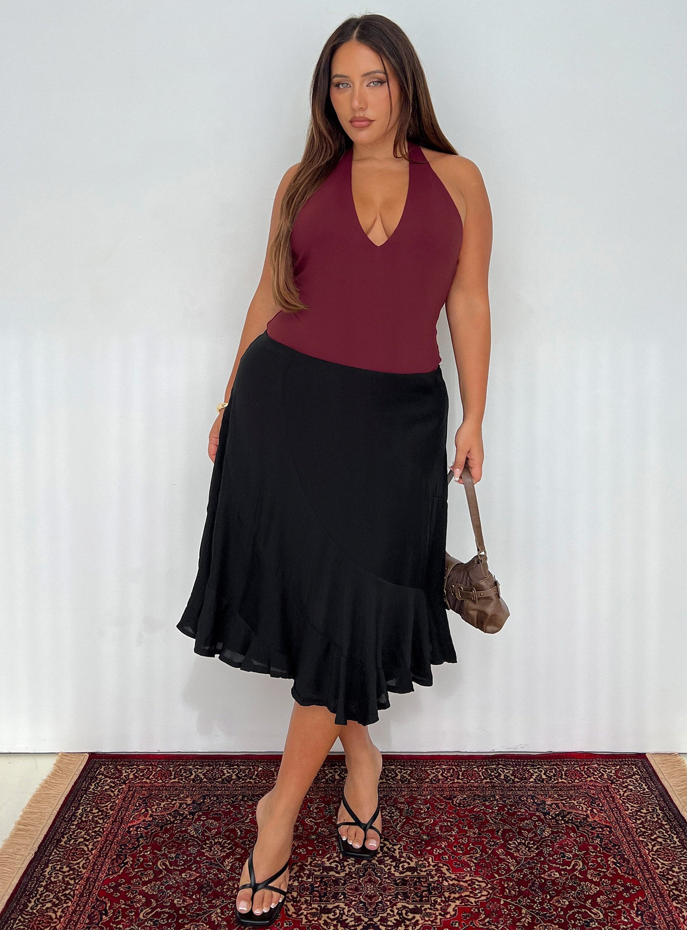 With Kindness Midi Skirt Black Curve - Image 8