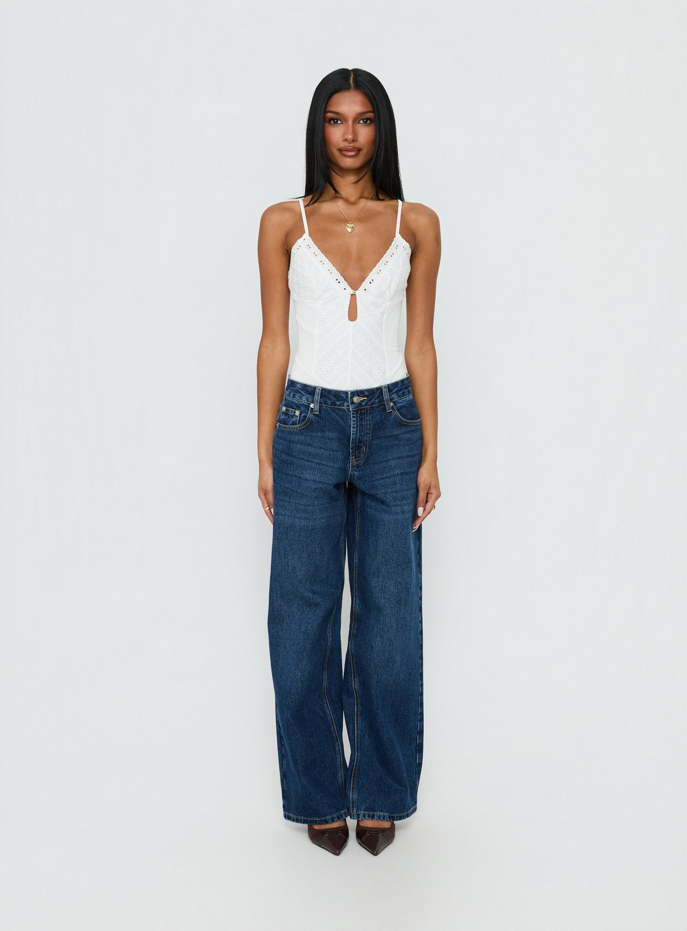 Nerisse Keyhole Bodysuit White - Image 9