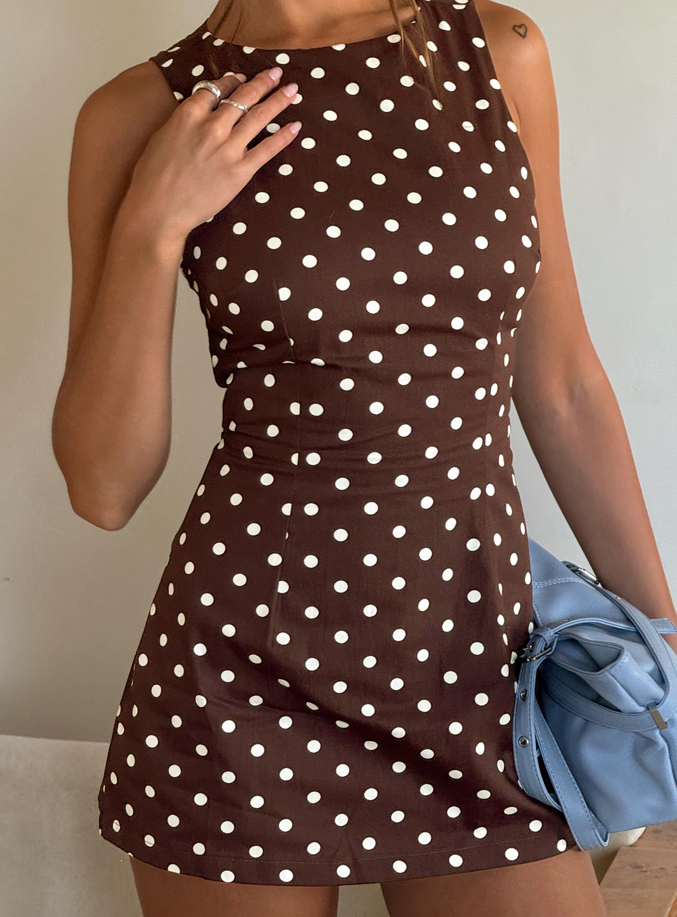 Yumiko Romper Brown Polka Dot - Image 11