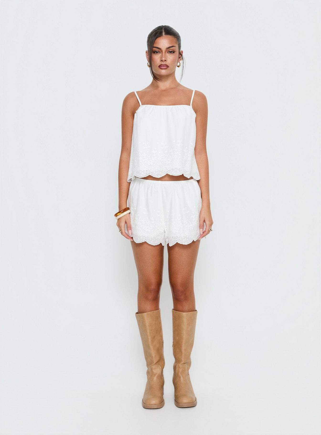 Madison Avenue Embroidered Detail Top White - Image 9