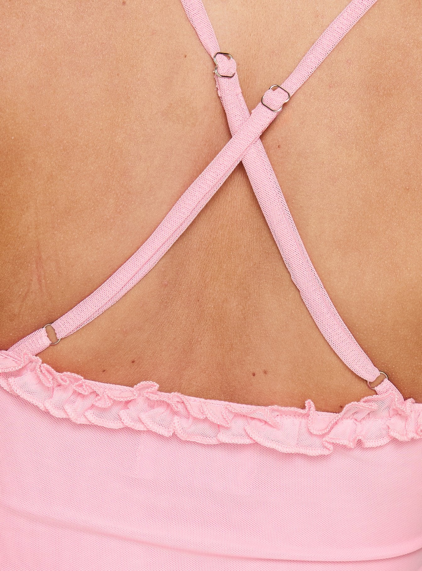 Soulina Ruched Maxi Dress Pink - Image 8