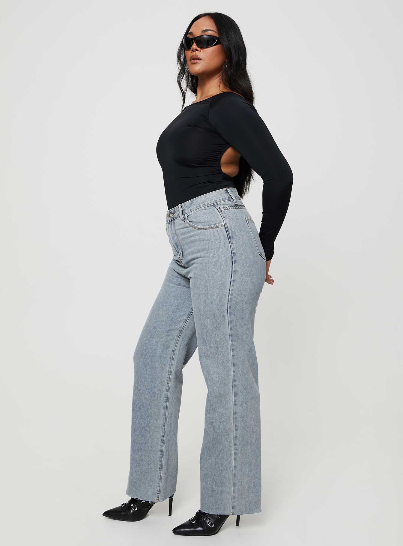 Kalinda High Rise Straight Leg Jeans Blue - Image 10