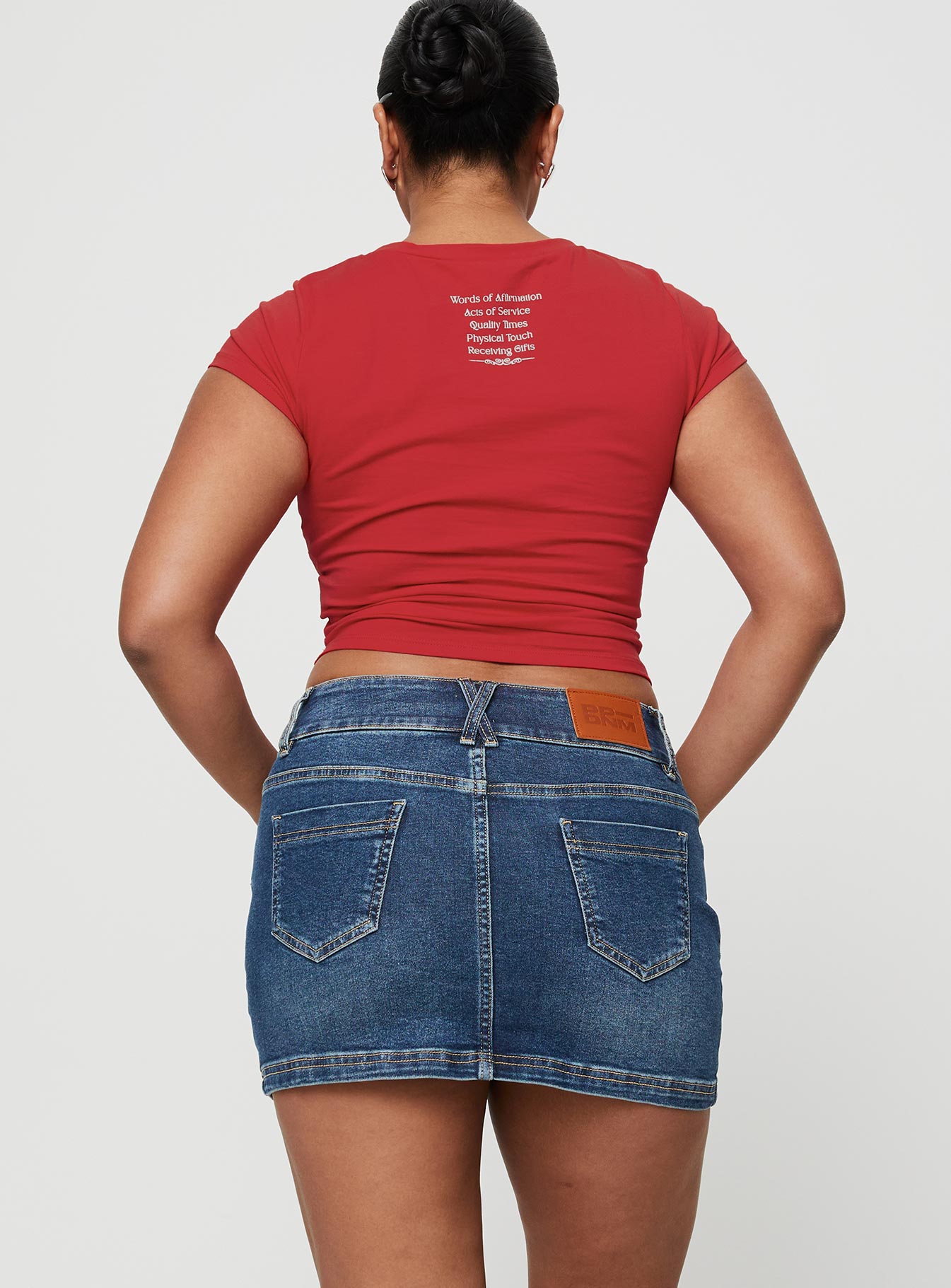 Faya Low Rise Mini Denim Skirt Vintage Dark Wash Tall - Image 9
