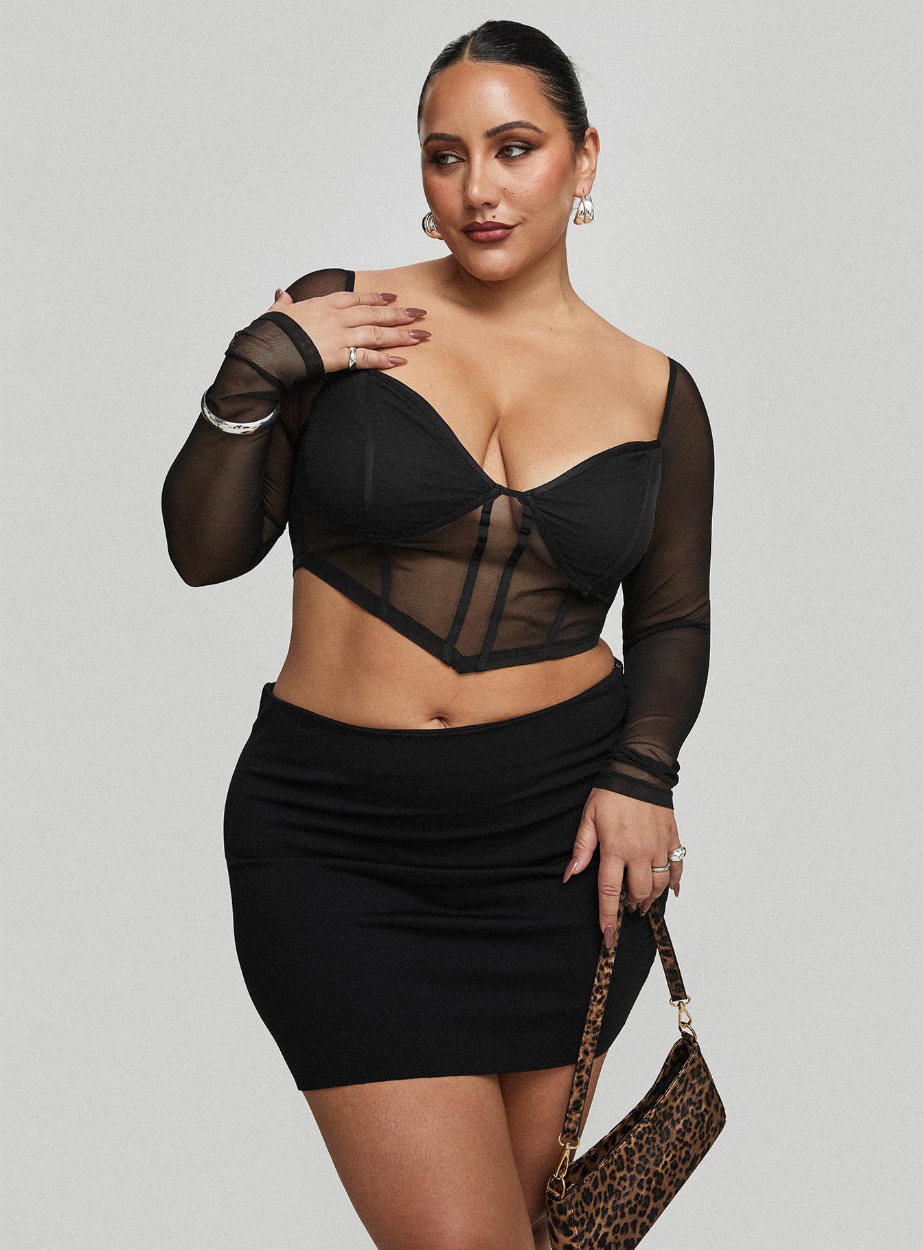 Maranta Long Sleeve Top Black Curve - Image 9