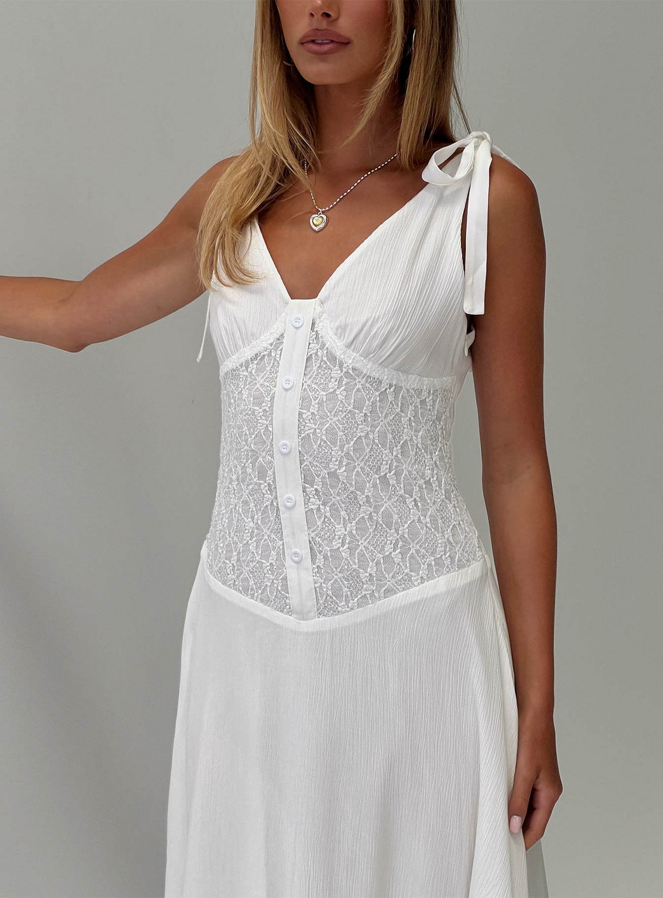 Danira Midi Dress White - Image 10